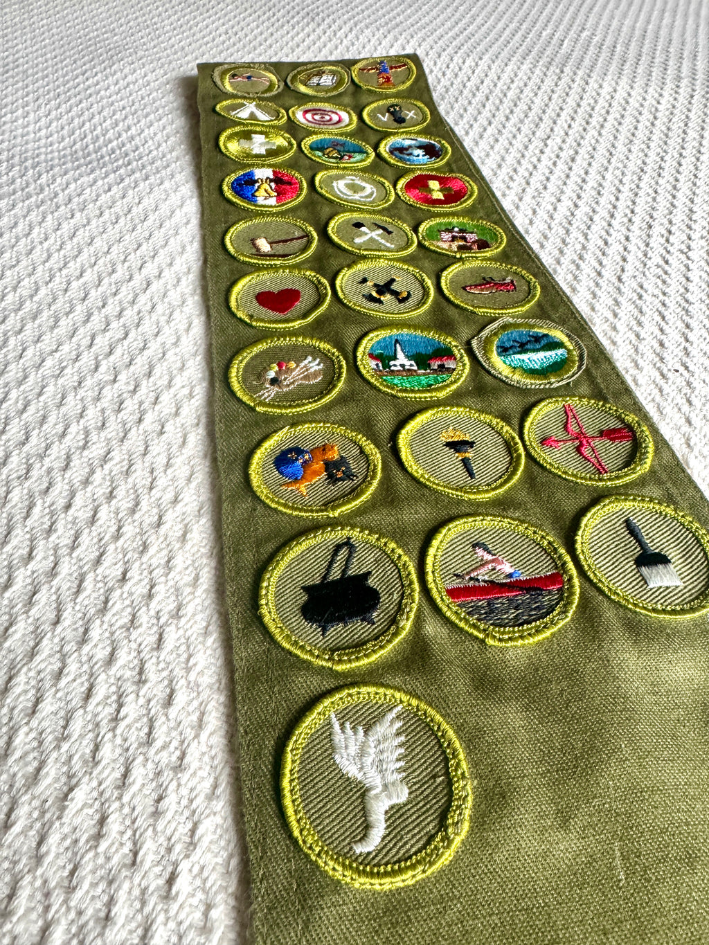 50-60's Boy Scout BSA Sash with 28 Merit Badges