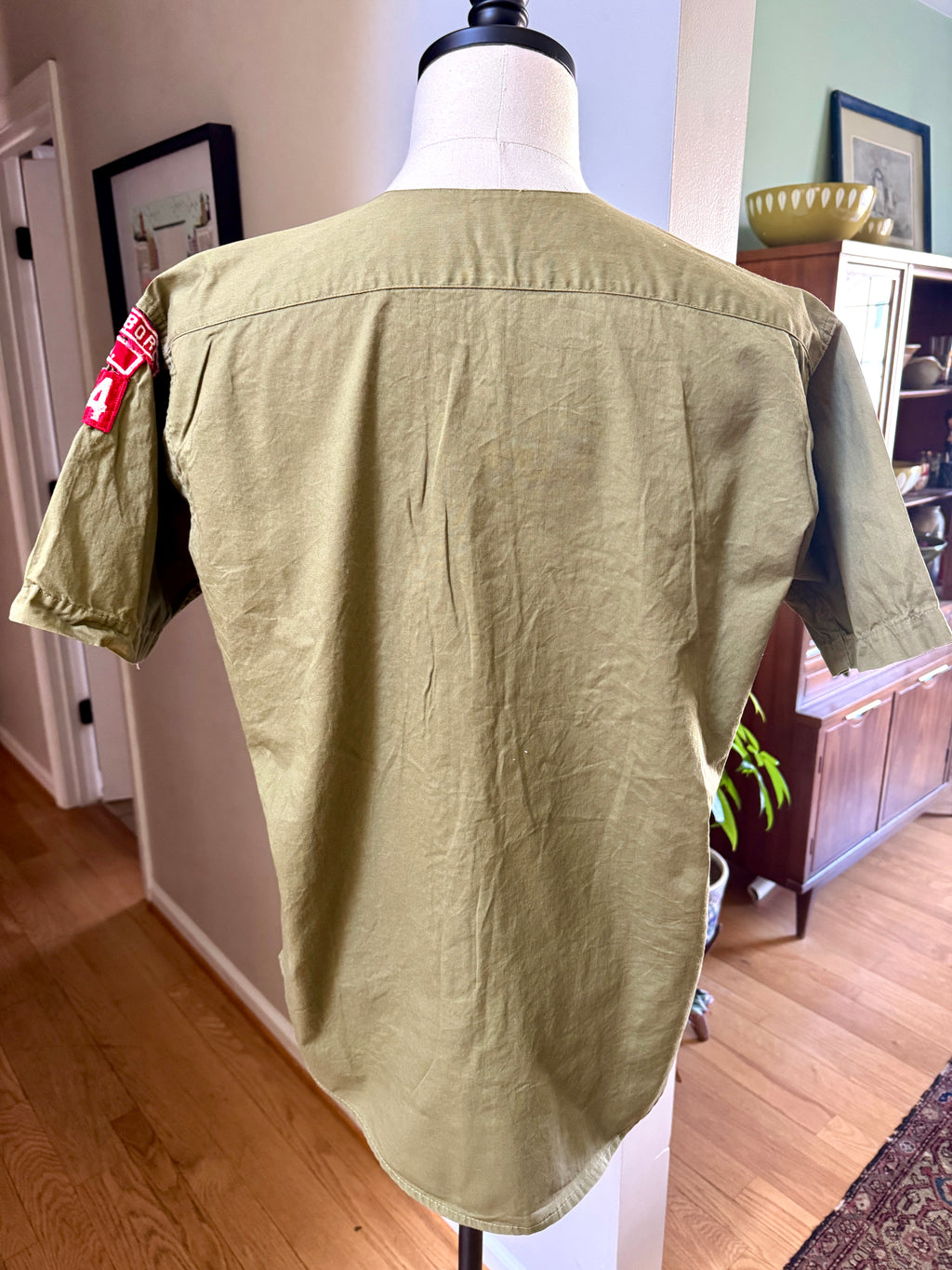 1950's-60's Senior Boy Scout Short Sleeve Shirt | Eagle Scout Shirt with Asian Jamboree Patch
