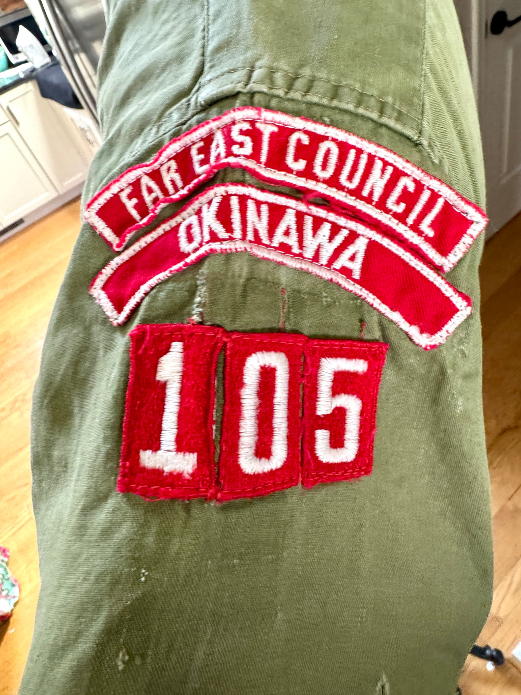 1950's Boy Scout of America Sanforized Far East Council Okinawa 105 Short Sleeve Shirt