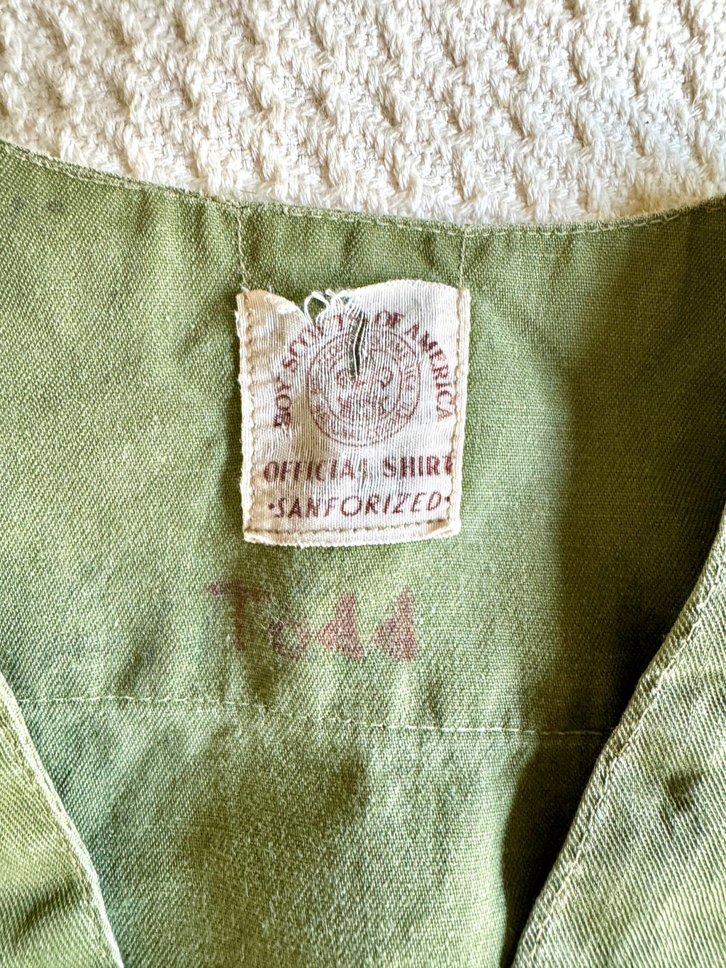 1950's Boy Scout of America Sanforized Far East Council Okinawa 105 Short Sleeve Shirt