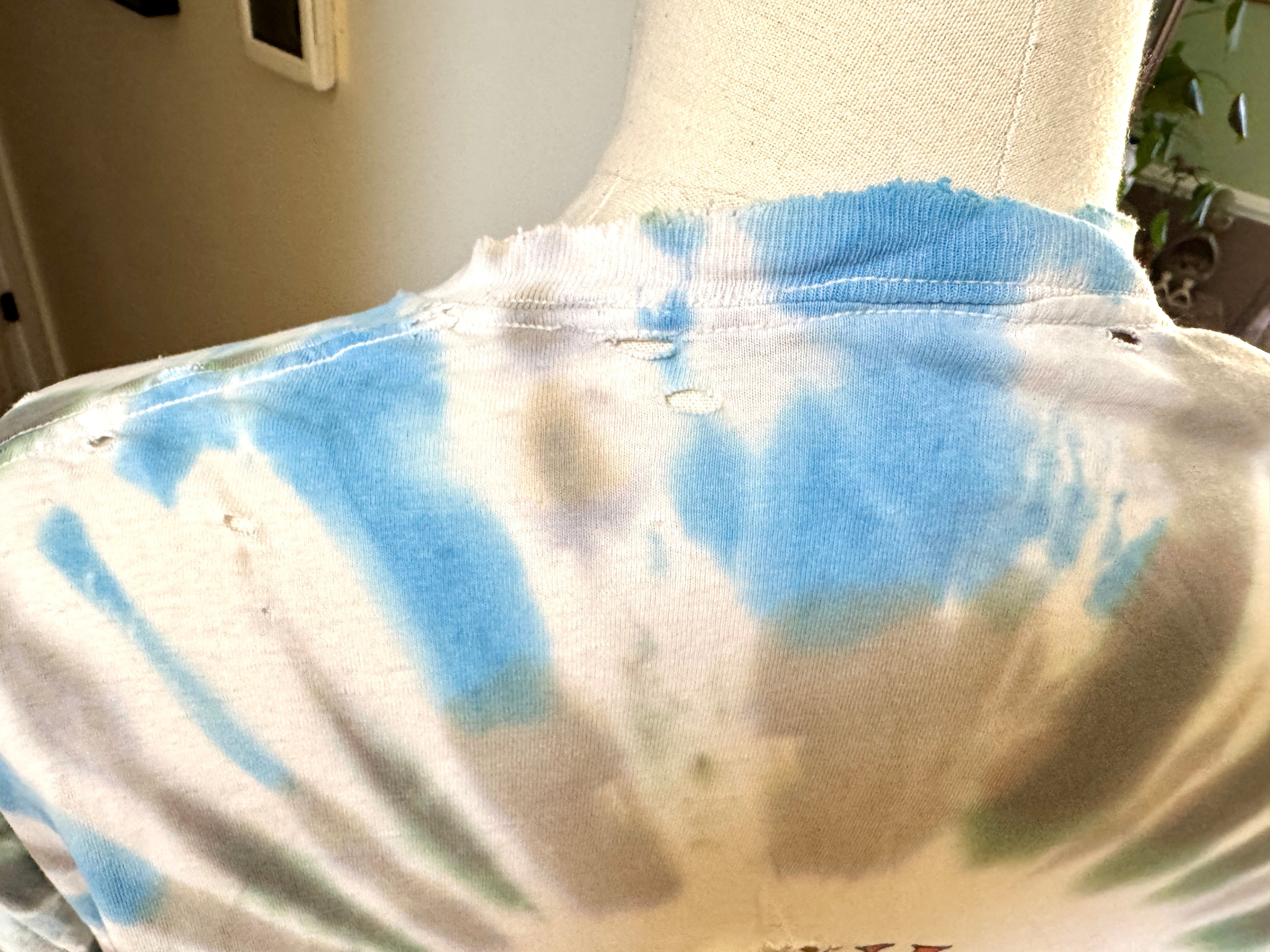 1994 Thrashed Grateful Dead Summer Tour Tie-Dye T-Shirt (XL) Made In USA