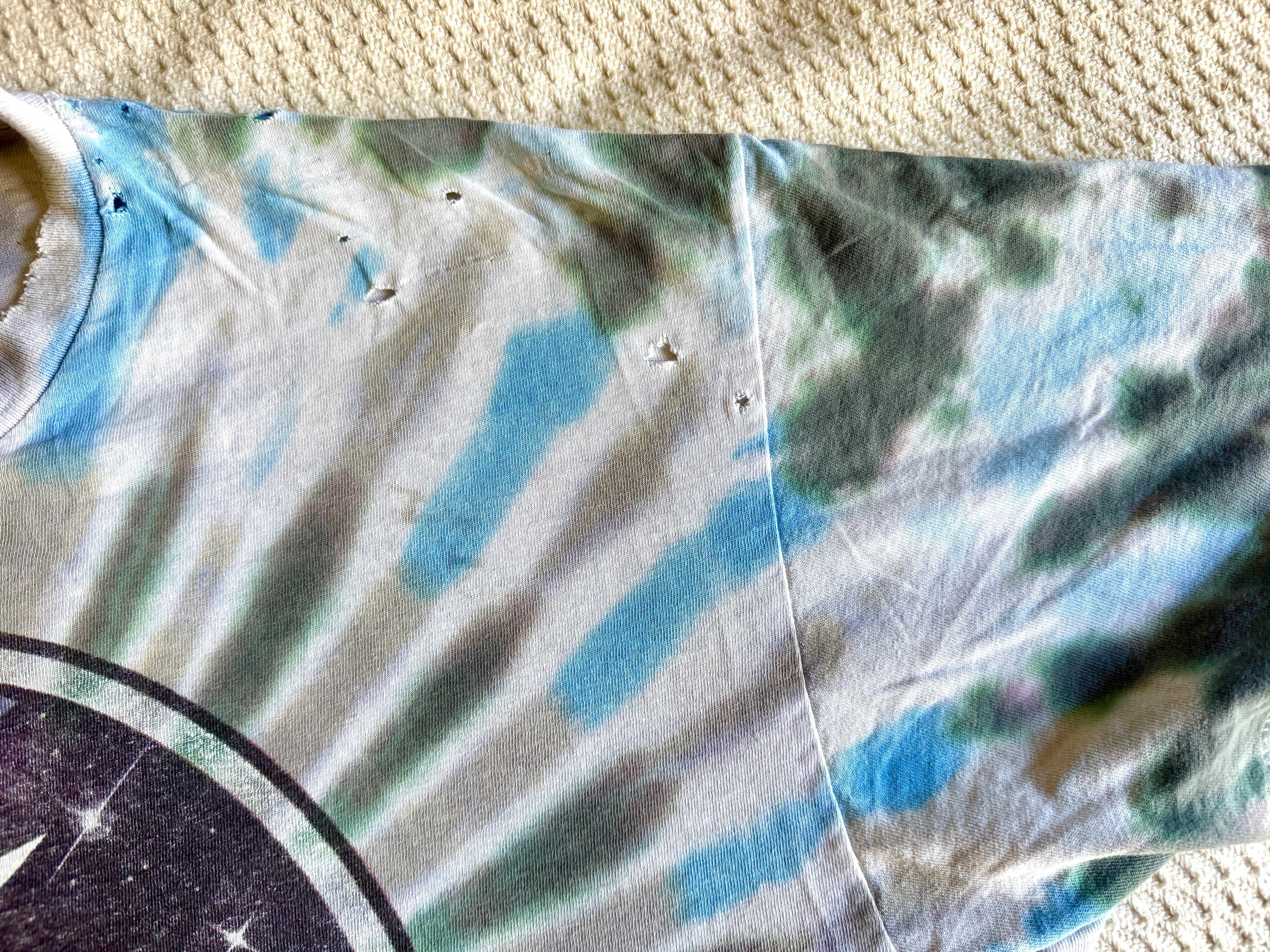 1994 Thrashed Grateful Dead Summer Tour Tie-Dye T-Shirt (XL) Made In USA