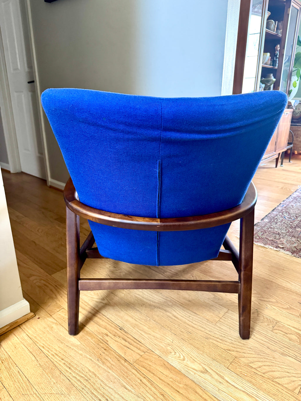 Christopher Knight Home Becker Deep Blue Fabric Arm Chair ~ MCM Style Armchair