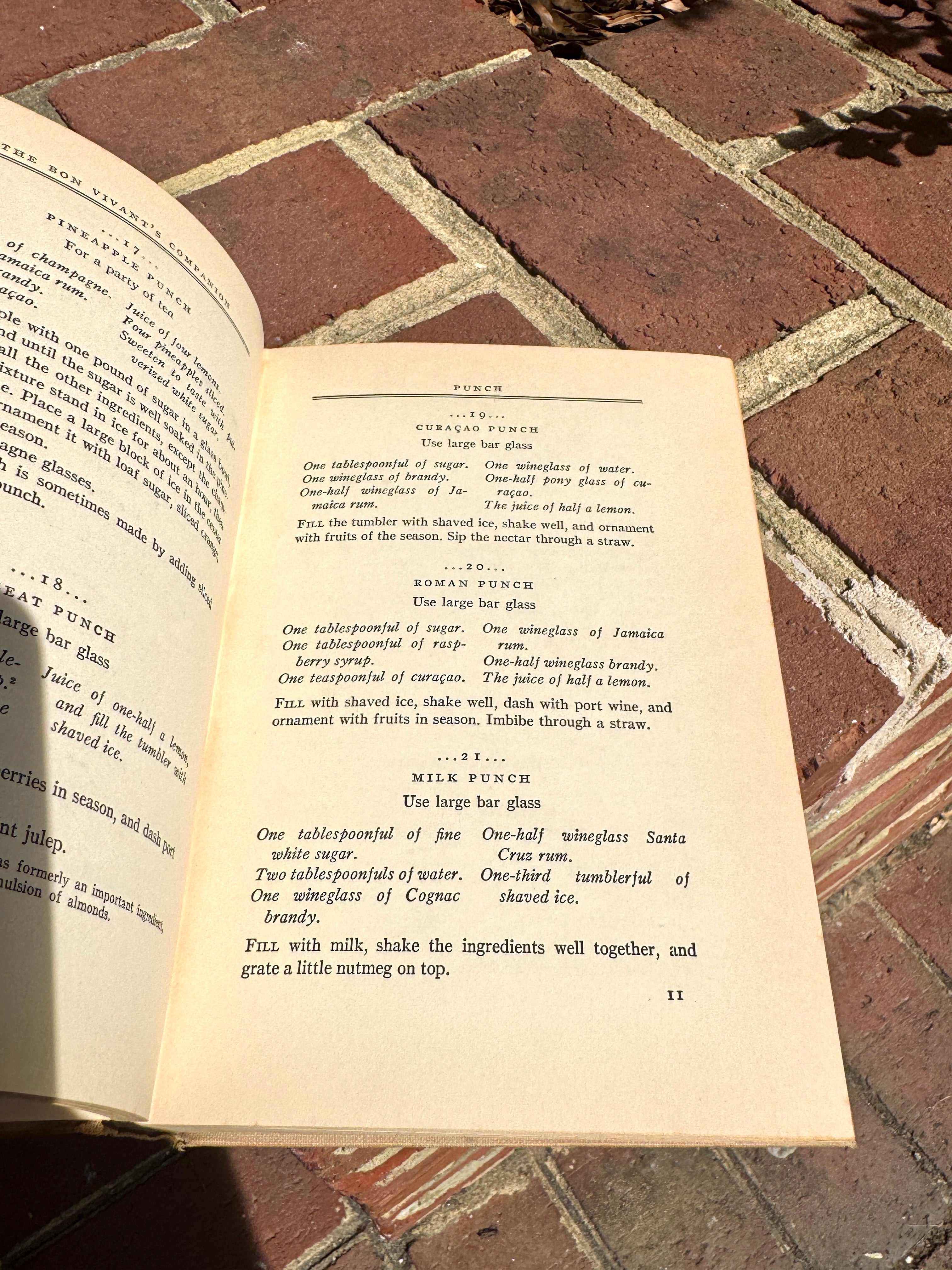 1930's "The Bon Vivant's Companion Or How To Mix Drinks" by Professor Jerry Thomas & Herbert Asbury
