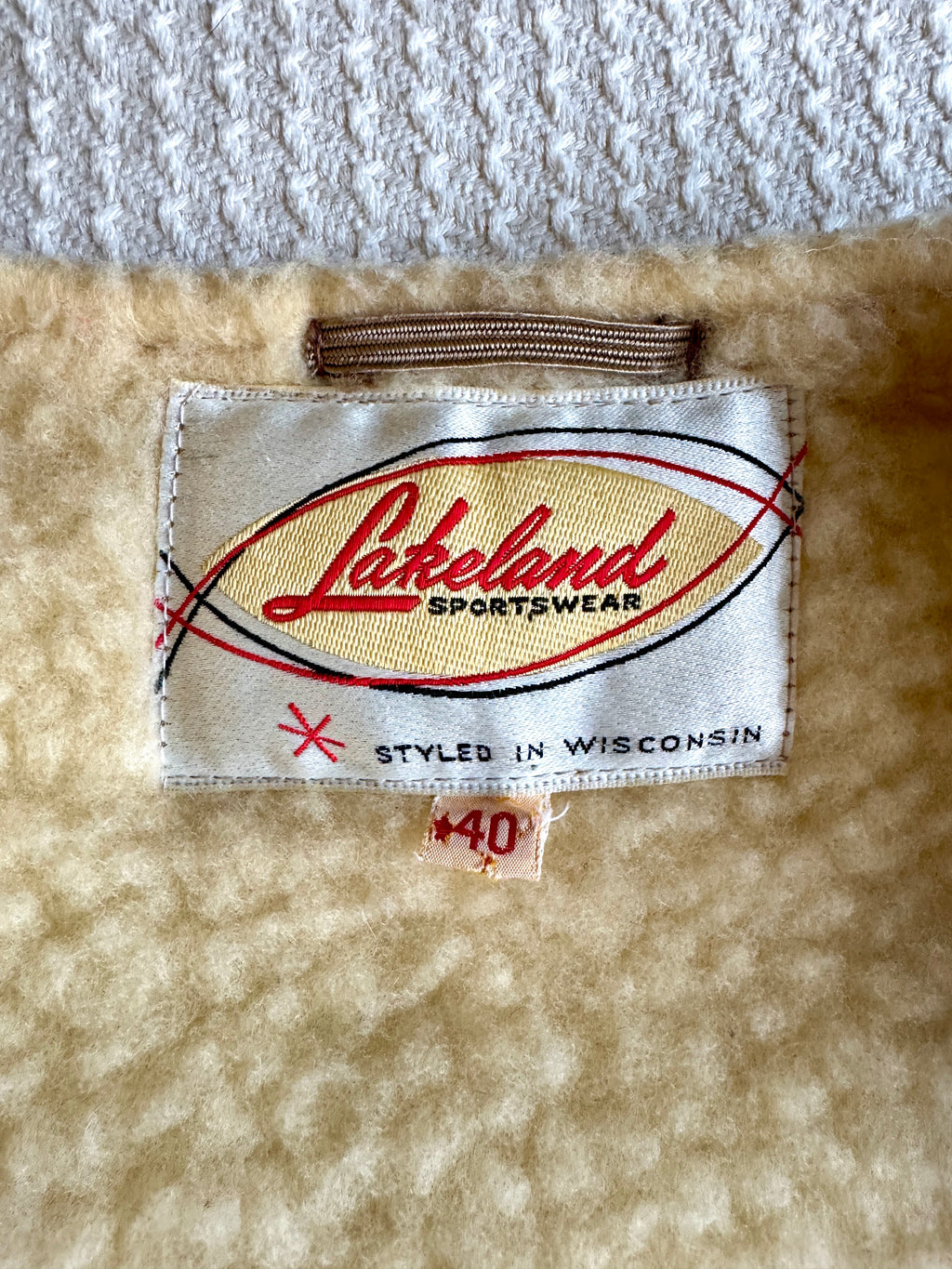 1970's Lakeland Sportsware Leather Suede Shearling Vest | Western Ware Vest