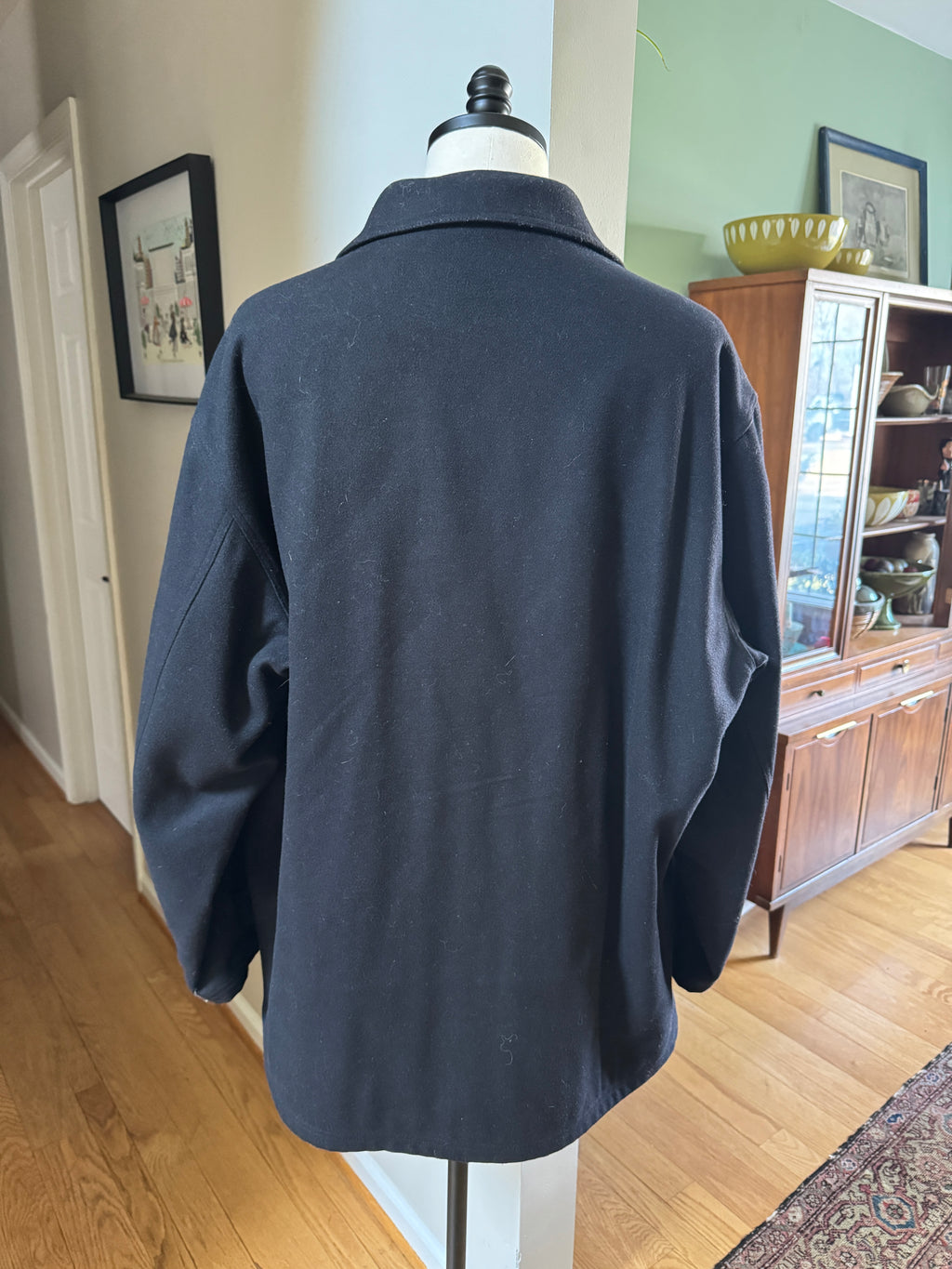Vtg Paul & Shark Yachting Men's Wool Peacoat ~ 4x Double Breasted Peacoat