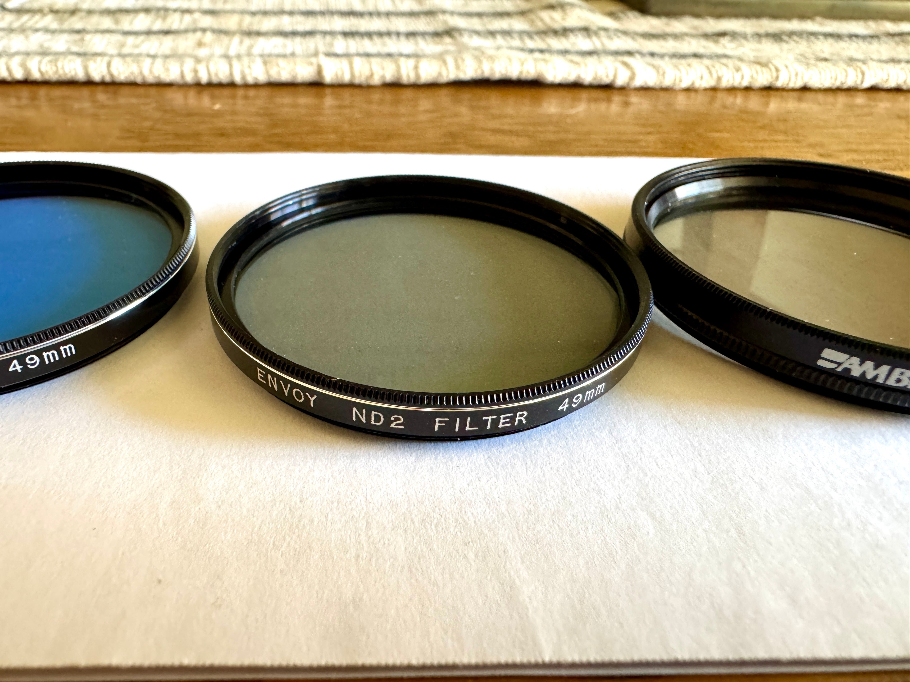 Variety of 49MM Lens Filters, Hoya, Rokunar, Haze, Tokina, Ambico, Envoy & Vivitar