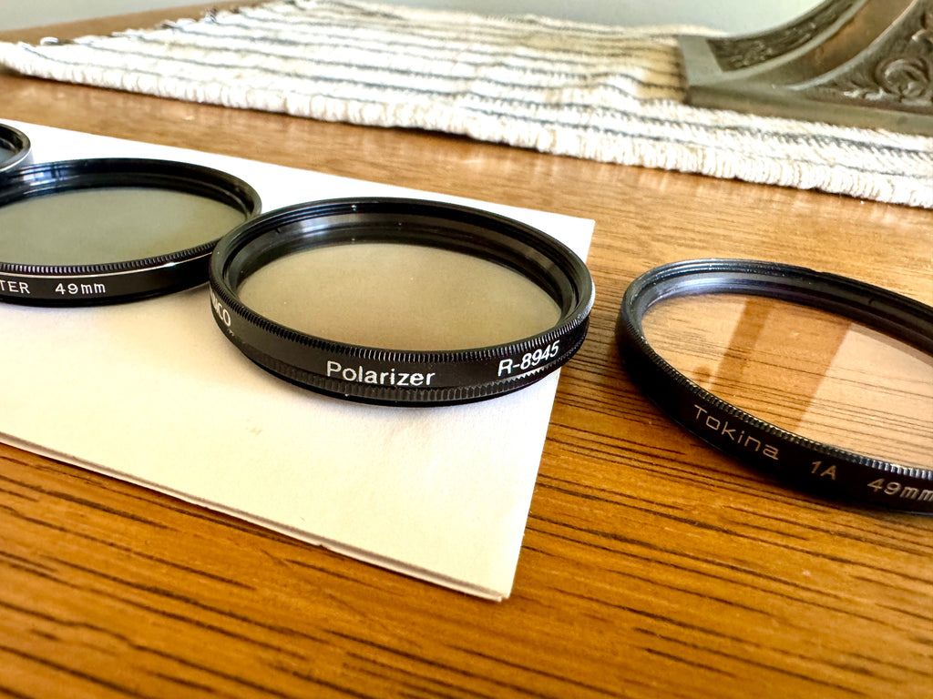 Variety of 49MM Lens Filters, Hoya, Rokunar, Haze, Tokina, Ambico, Envoy & Vivitar