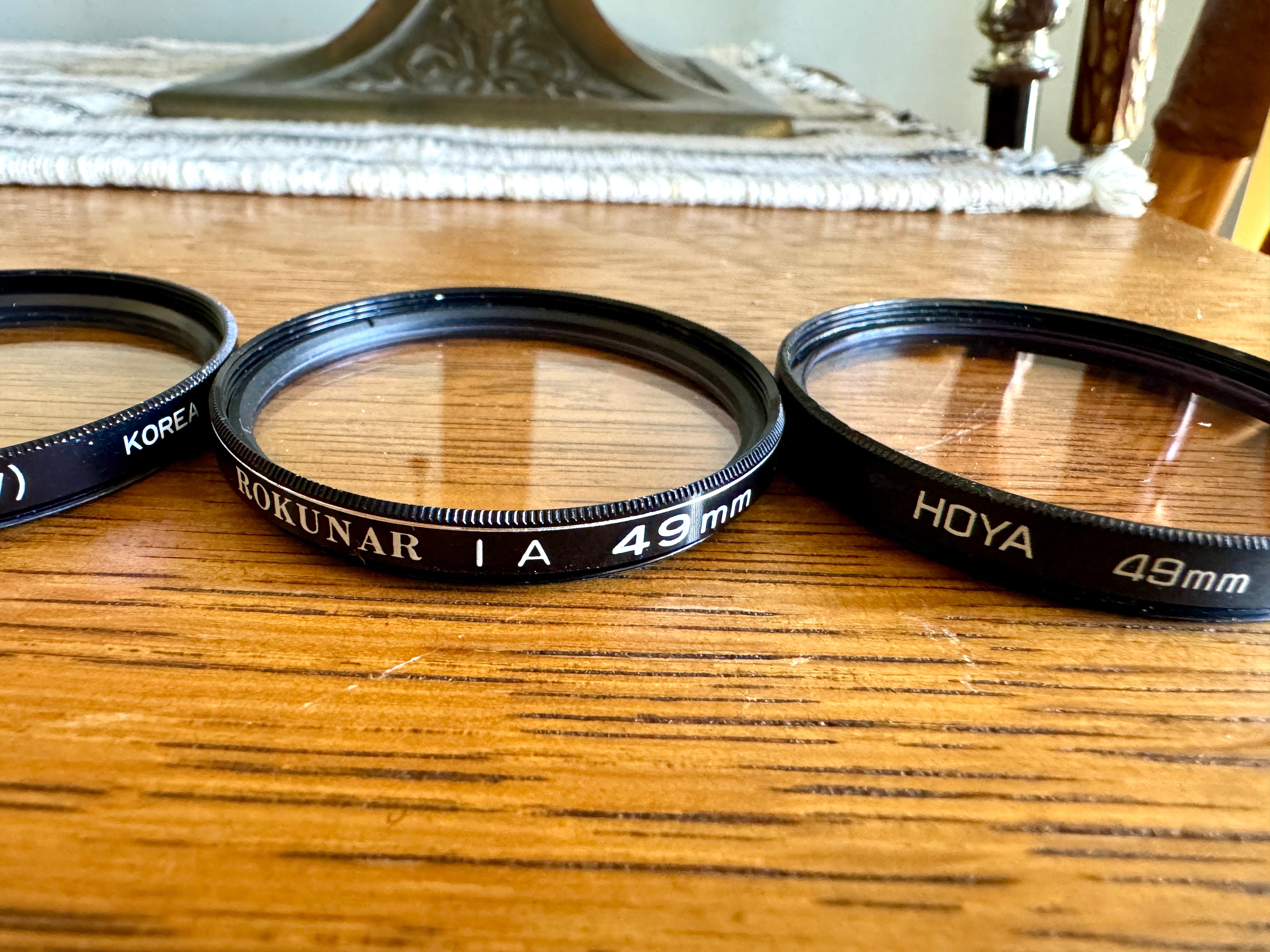 Variety of 49MM Lens Filters, Hoya, Rokunar, Haze, Tokina, Ambico, Envoy & Vivitar