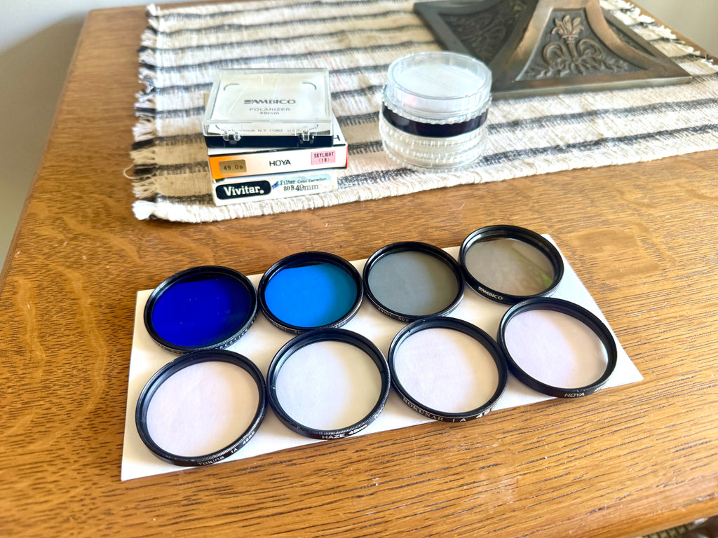 Variety of 49MM Lens Filters, Hoya, Rokunar, Haze, Tokina, Ambico, Envoy & Vivitar