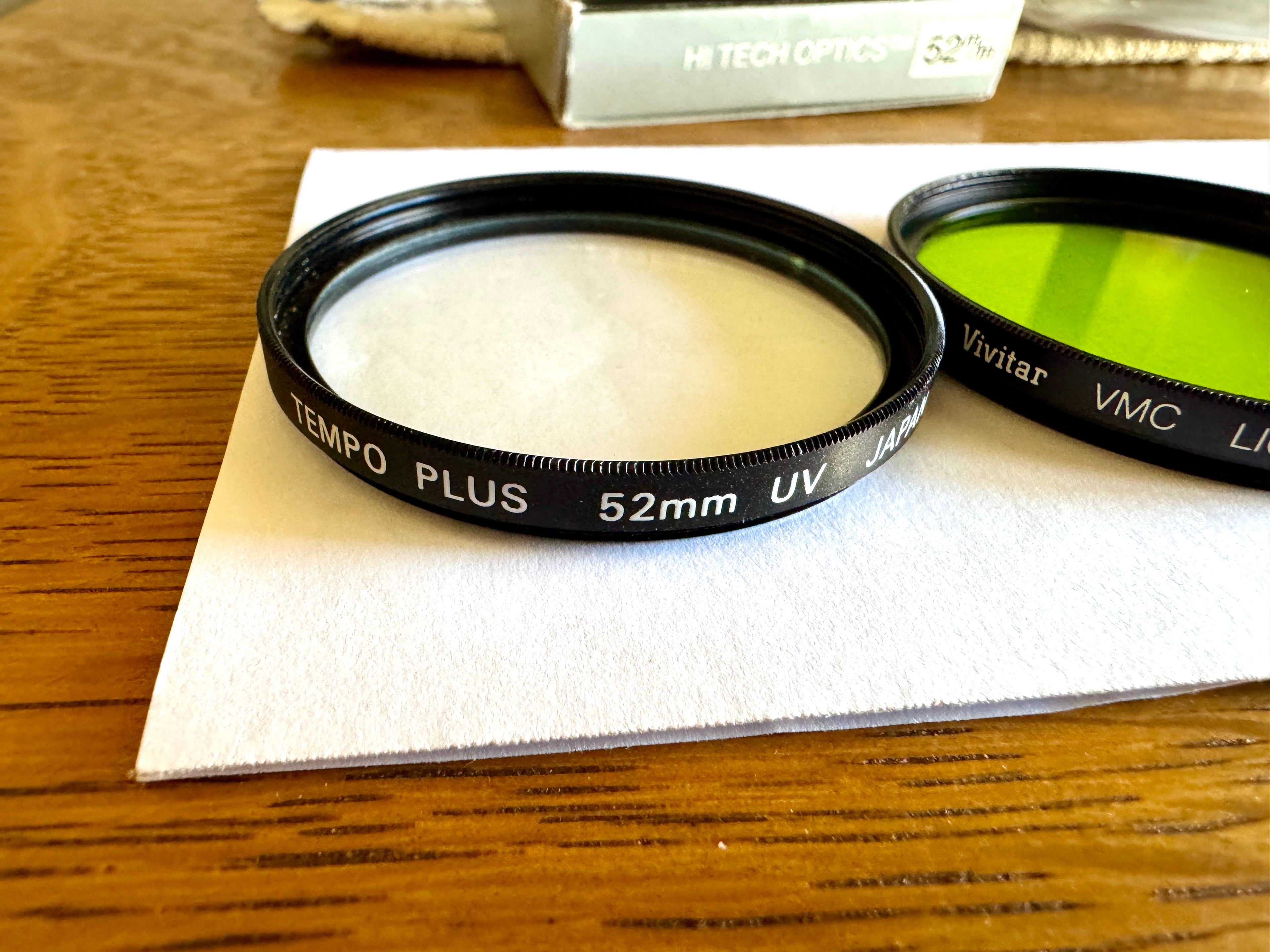 Variety of 52MM Lens Filters by Tempo Plus, Vivitar, Rolev and Hi-Tech Optics