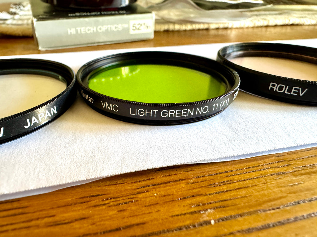Variety of 52MM Lens Filters by Tempo Plus, Vivitar, Rolev and Hi-Tech Optics