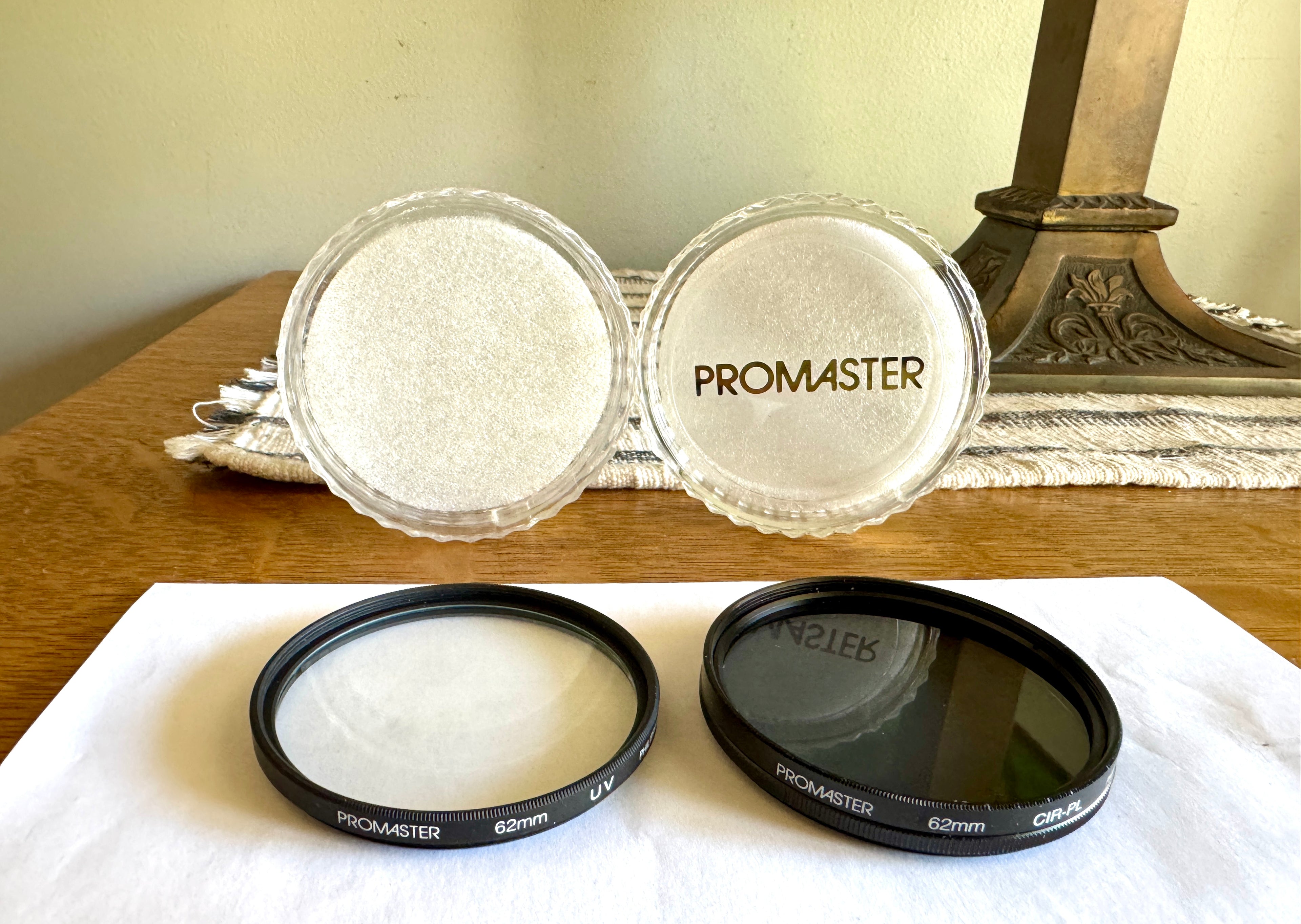 ProMaster 62mm UV Filter and Circular Polarizer Filters In Cases
