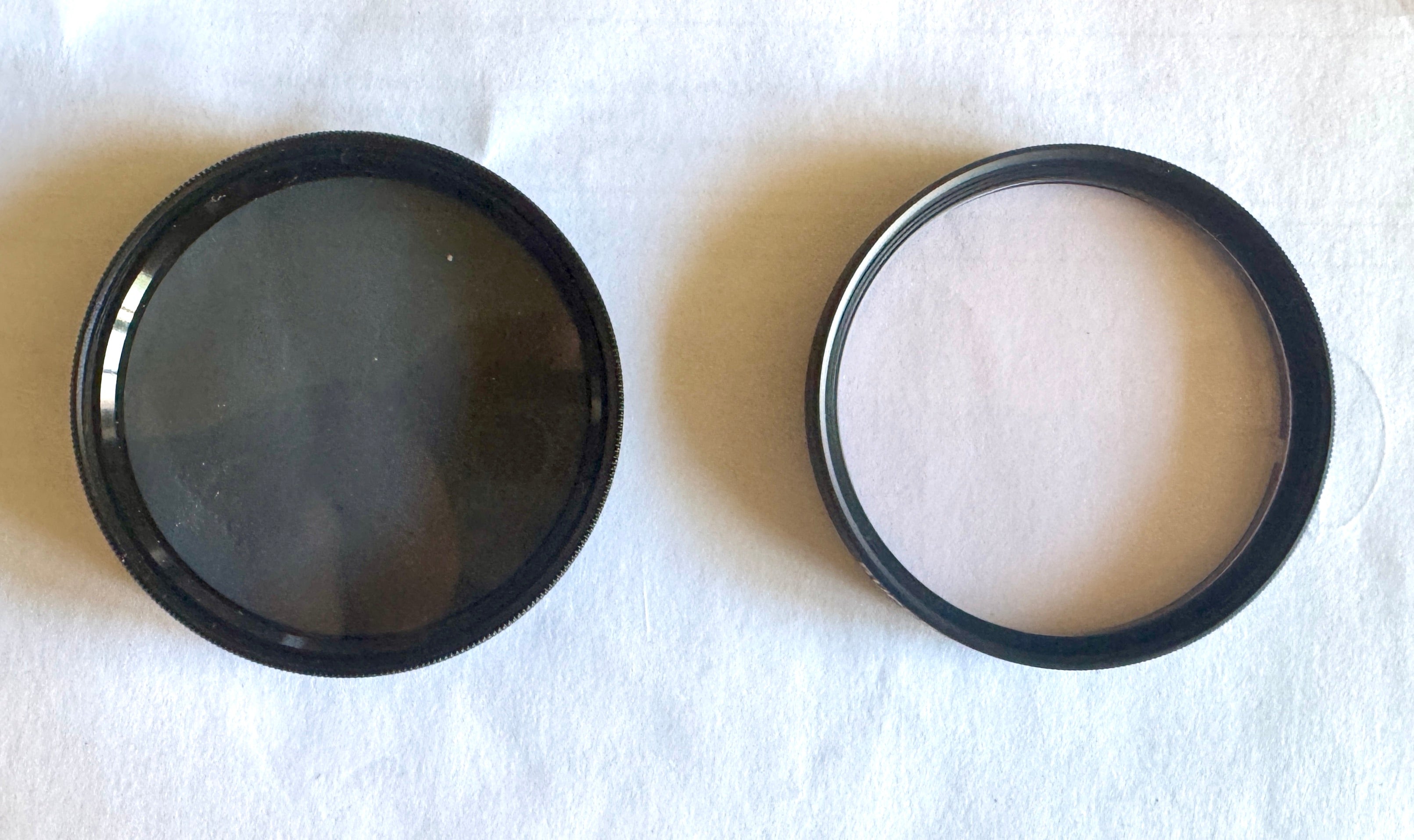 Vtg Super Albinar 49mm PL Lens Filter and Skylight Filter In Cases
