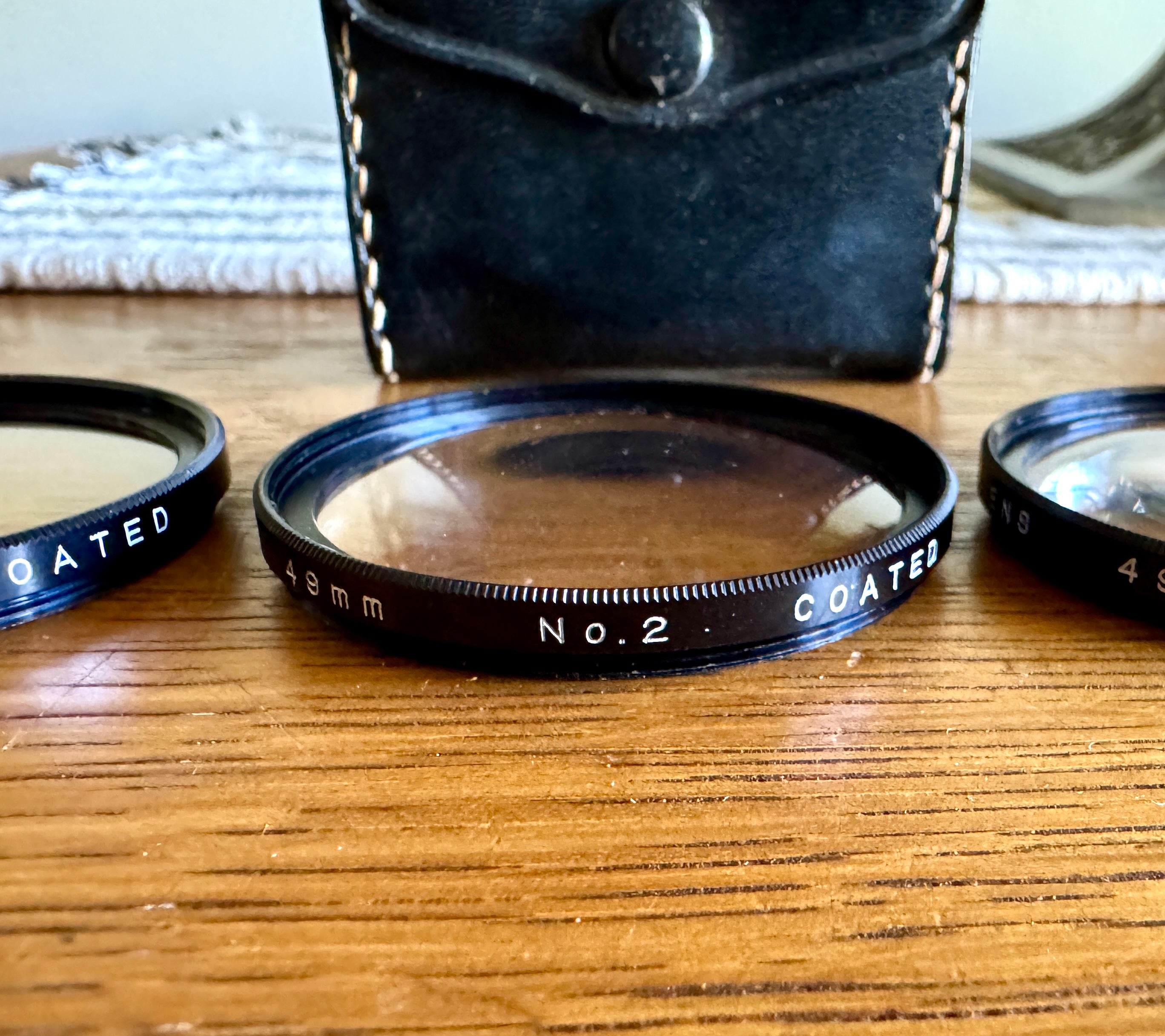 Vtg 49mm Camera Lens Filter Set: Close Up Coated No. 1, 2, 3 - 1970s Japan