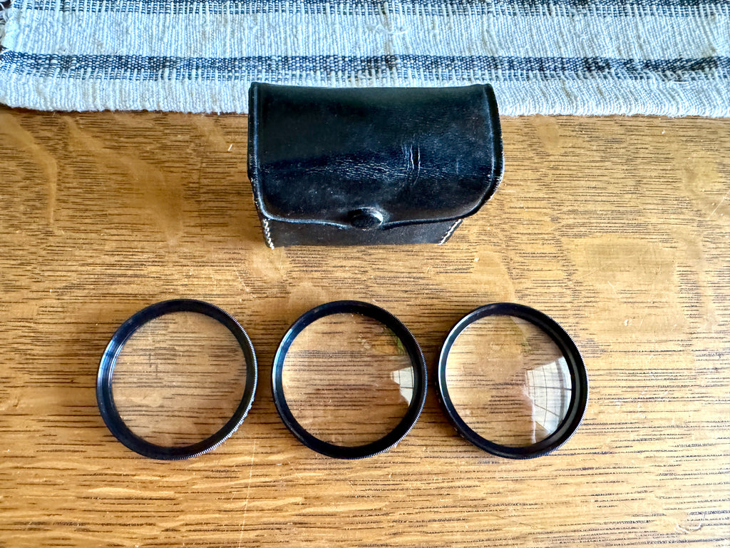 Vtg 49mm Camera Lens Filter Set: Close Up Coated No. 1, 2, 3 - 1970s Japan