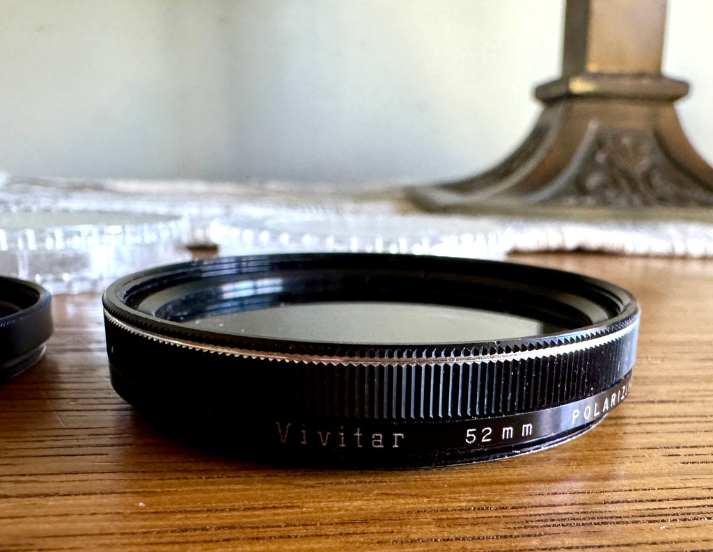 Vtg Variety of Vivitar Lens Filters, VMC Red No.25(A) 58Mm & 52MM, Vivitar 52mm Polarizing Filter