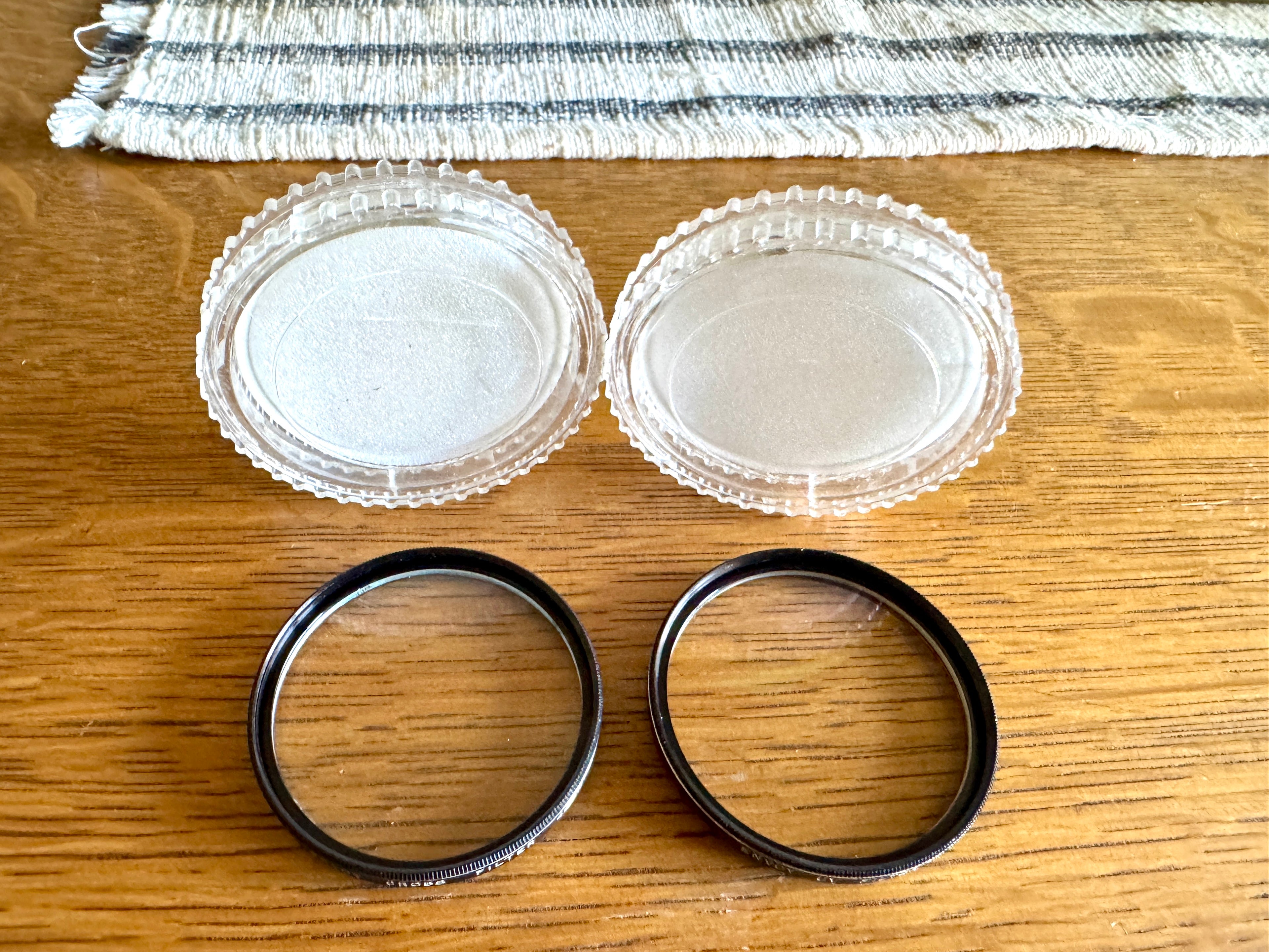 Vtg Pair of Envoy 49MM UV and Cross Filter Lens Filters