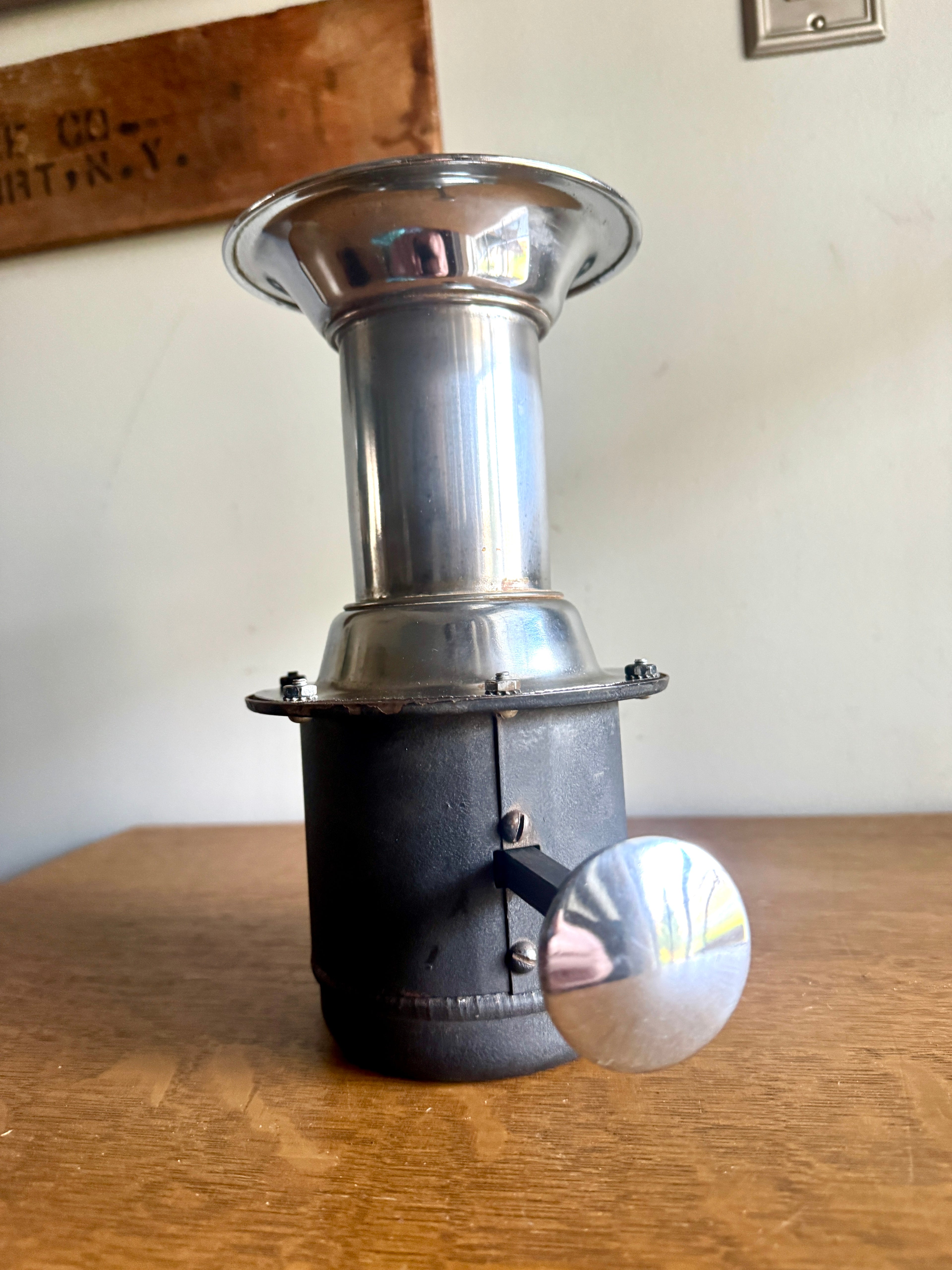 Vtg Hutchins Ahooga Manual Horn | Push Ahooga Horn | Antique Car Horn