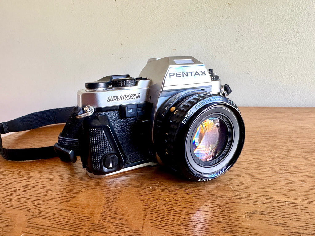 Vtg Pentax Super Program 35MM Film Camera With SMC Pentax-A 50mm Lens