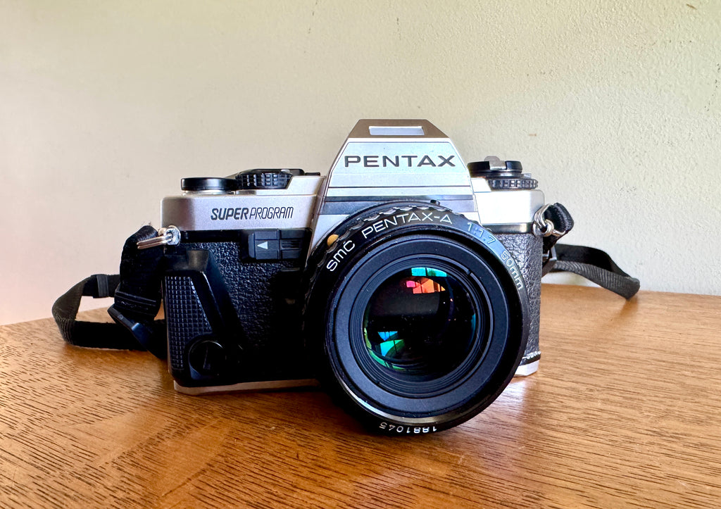 Vtg Pentax Super Program 35MM Film Camera With SMC Pentax-A 50mm Lens