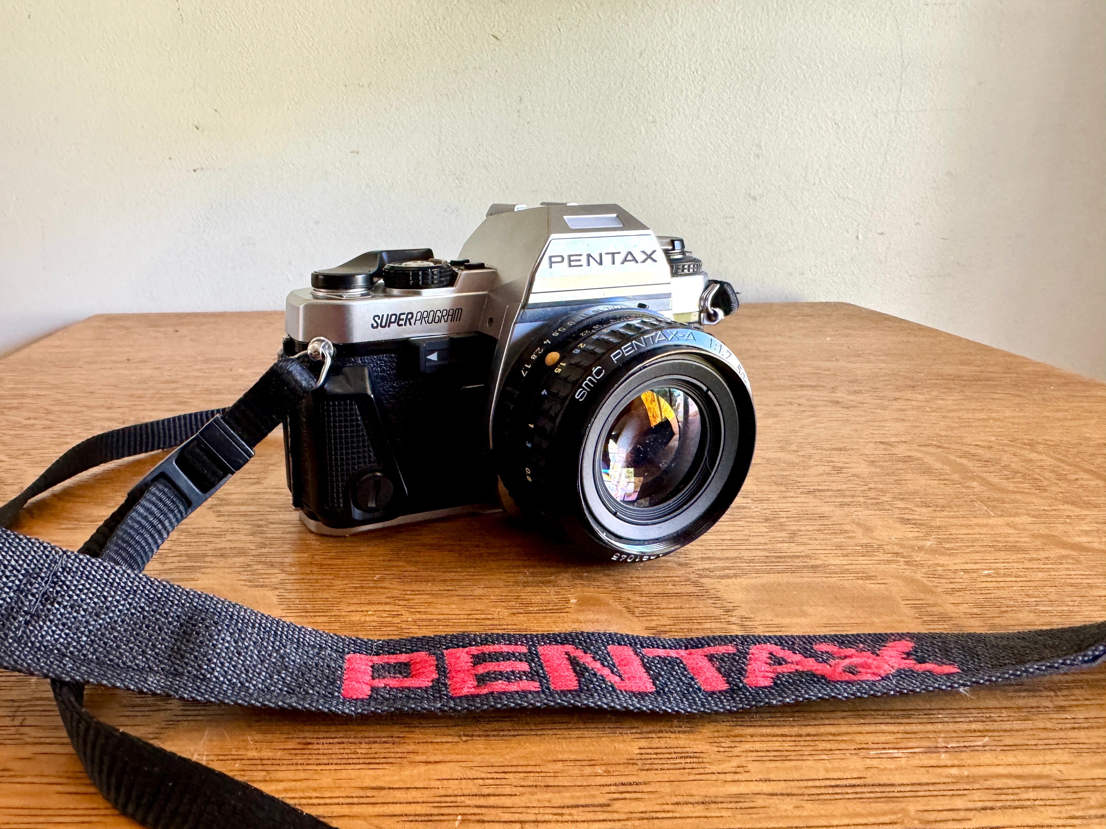 Vtg Pentax Super Program 35MM Film Camera With SMC Pentax-A 50mm Lens