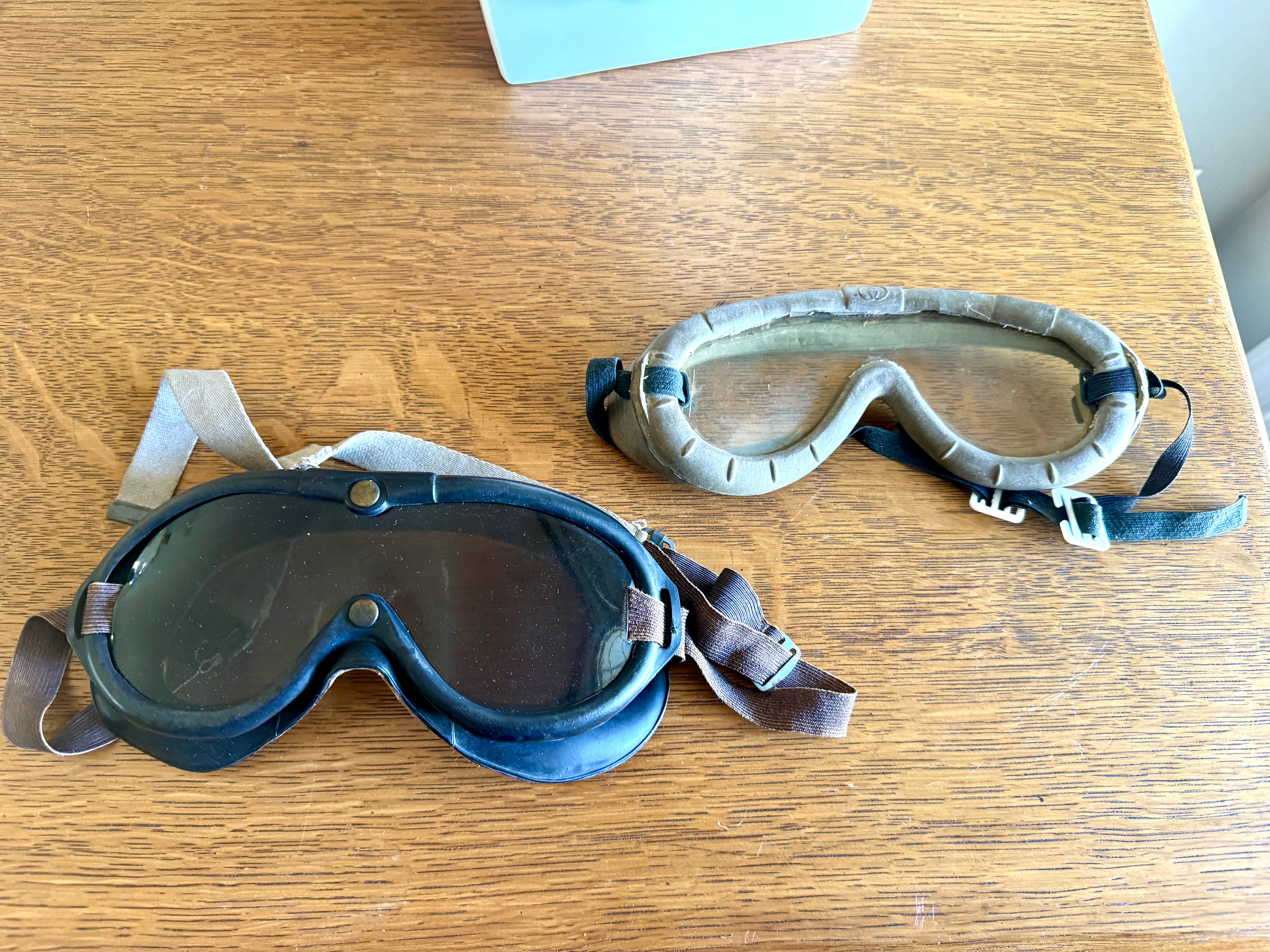 Pair of 1940's Polaroid Military Goggles ~ 604 Goggles and No.1065 Goggles