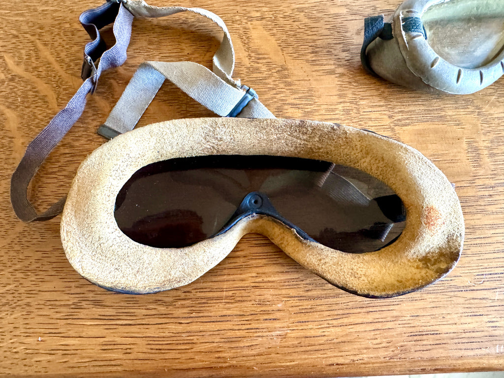 Pair of 1940's Polaroid Military Goggles ~ 604 Goggles and No.1065 Goggles