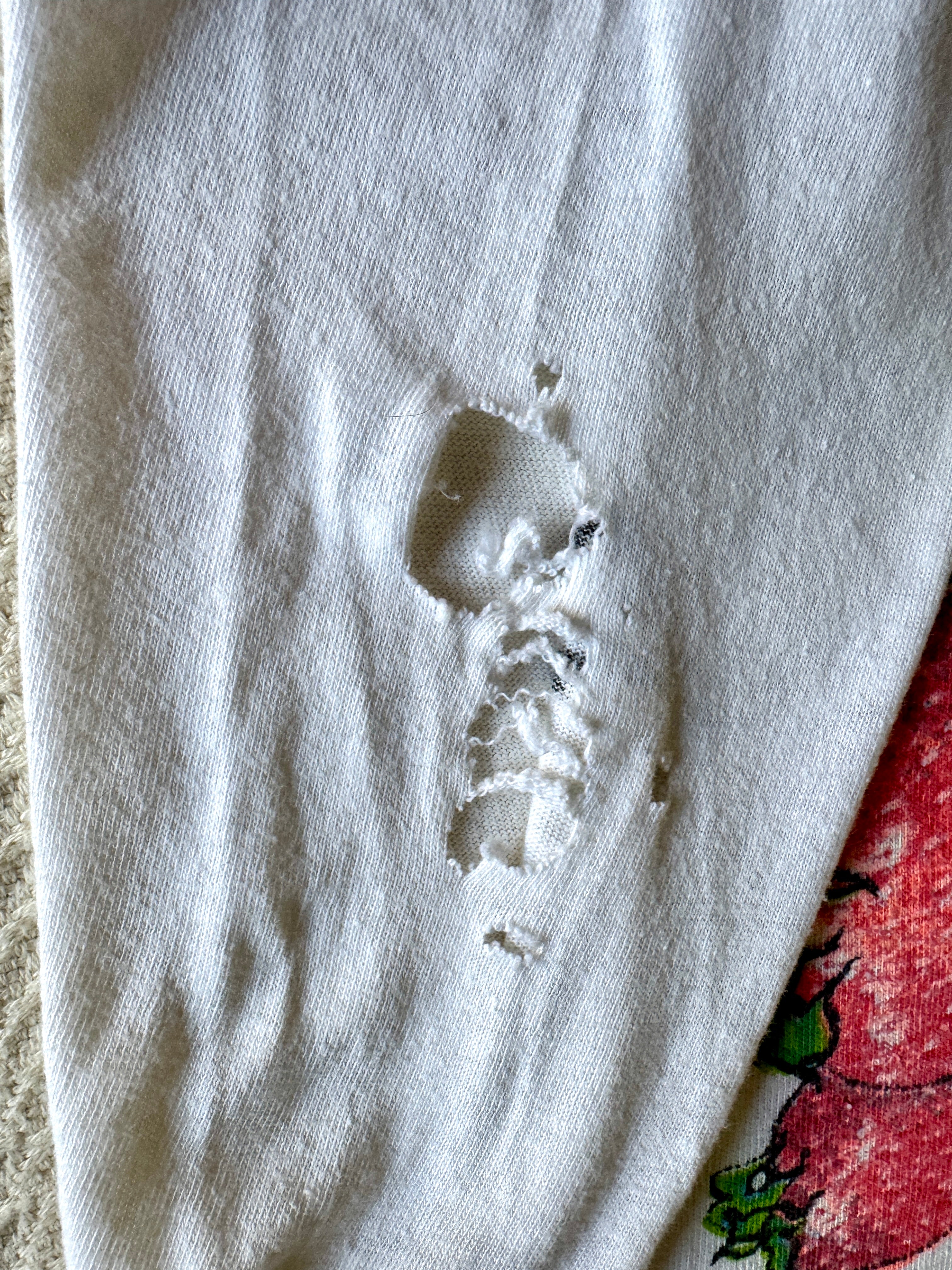 Vtg Thrashed Boone's Farm Strawberry Hill T-Short (M)