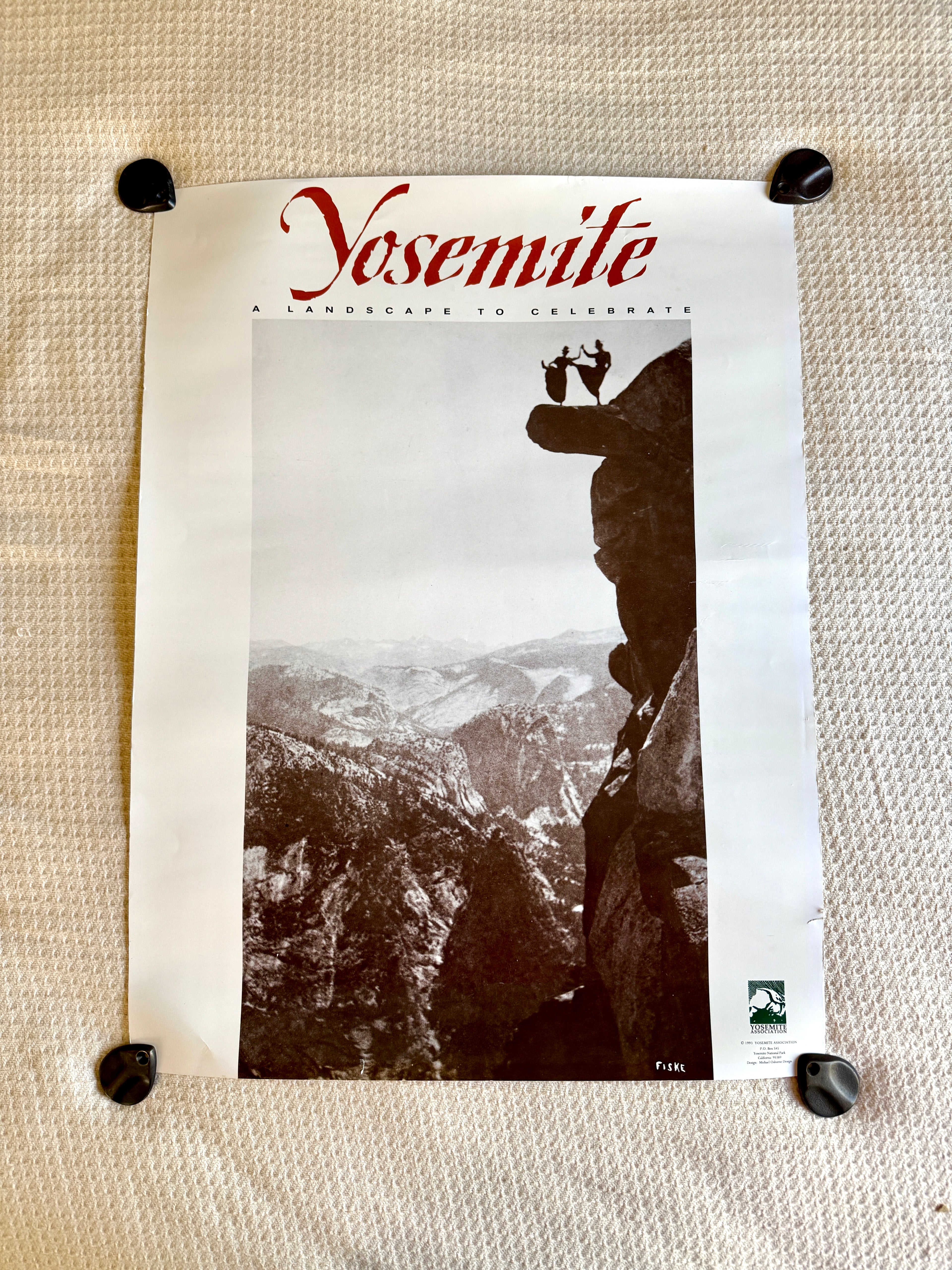 Vtg 1993 Yosemite Association Fiske " A Landscape To Celebrate" Poster ~ Dancing Ladies Yosemite Poster
