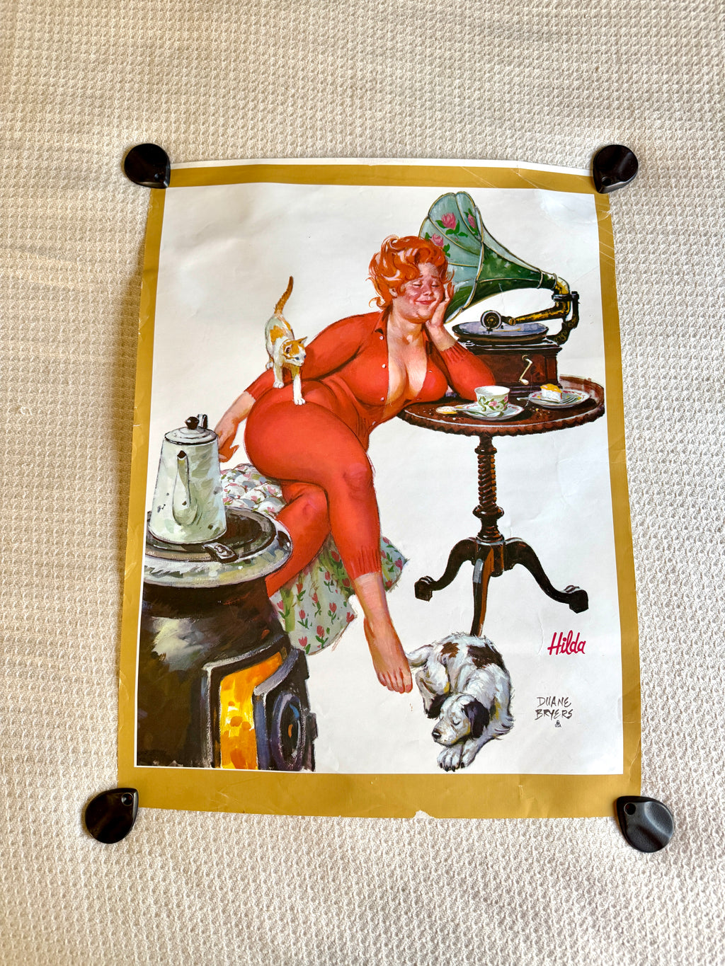 Vtg Duane Bryers "Hilda" Plus Size Girl 1950's Print ~ Vtg "Hilda" Duane Bryers Art Poster