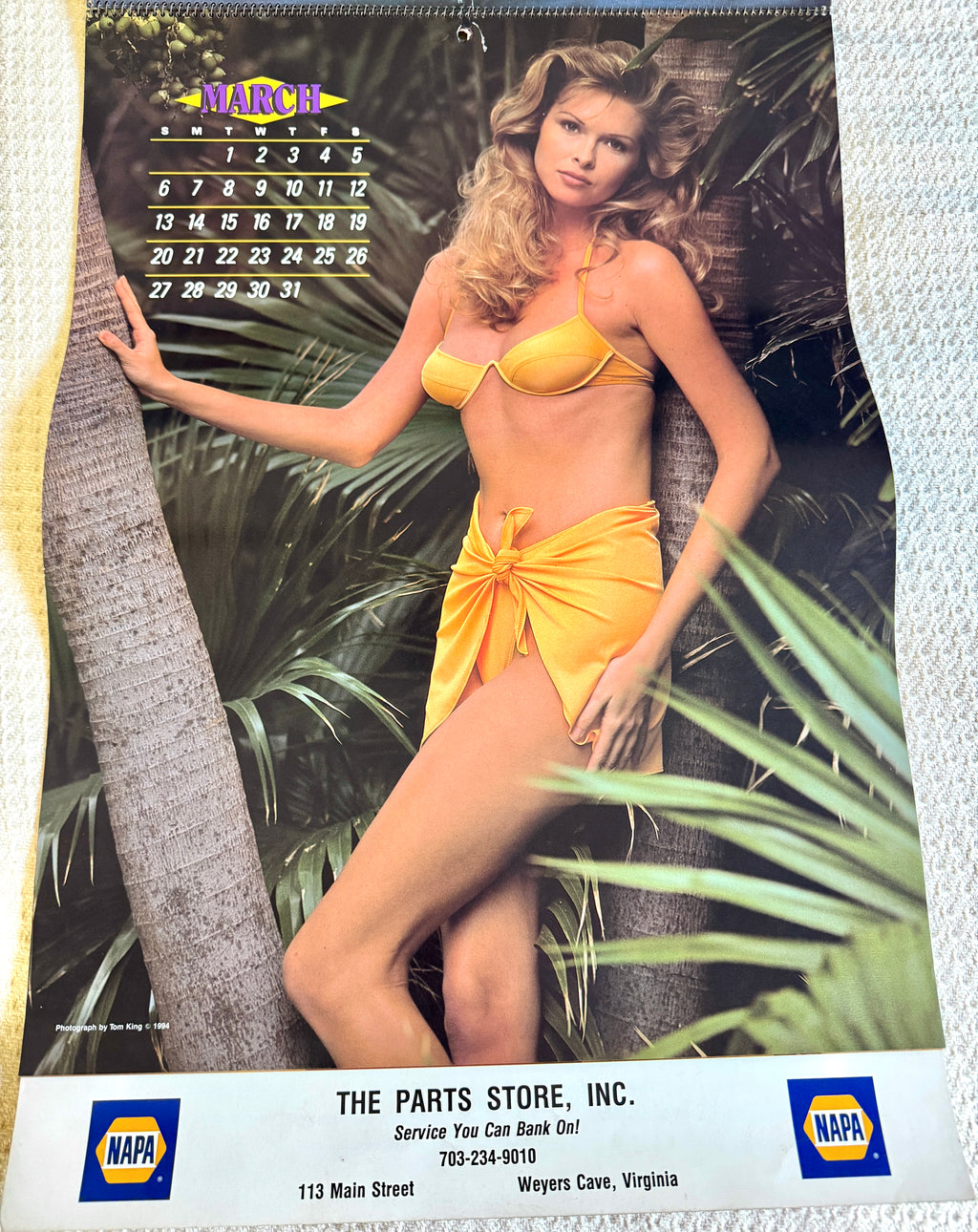1994 Miss Napa Swimsuit Calendar ~ Napa Auto Parts Swimsuit Calendar