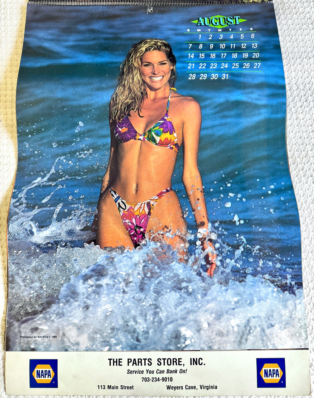 1994 Miss Napa Swimsuit Calendar ~ Napa Auto Parts Swimsuit Calendar