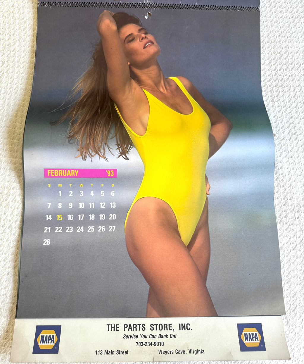 1993 Miss Napa Swimsuit Calendar ~ Napa Auto Parts Swimsuit Calendar