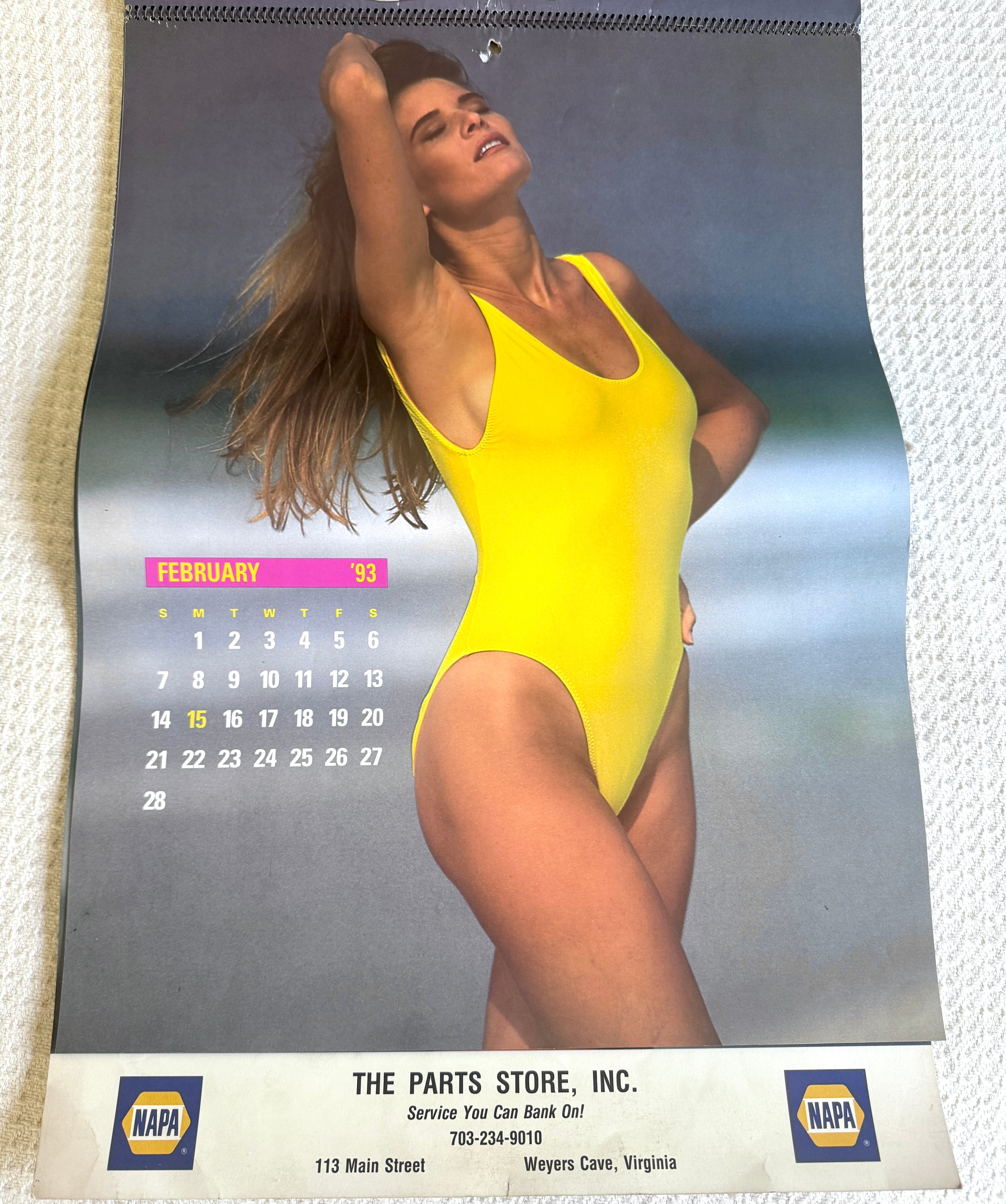 1993 Miss Napa Swimsuit Calendar ~ Napa Auto Parts Swimsuit Calendar