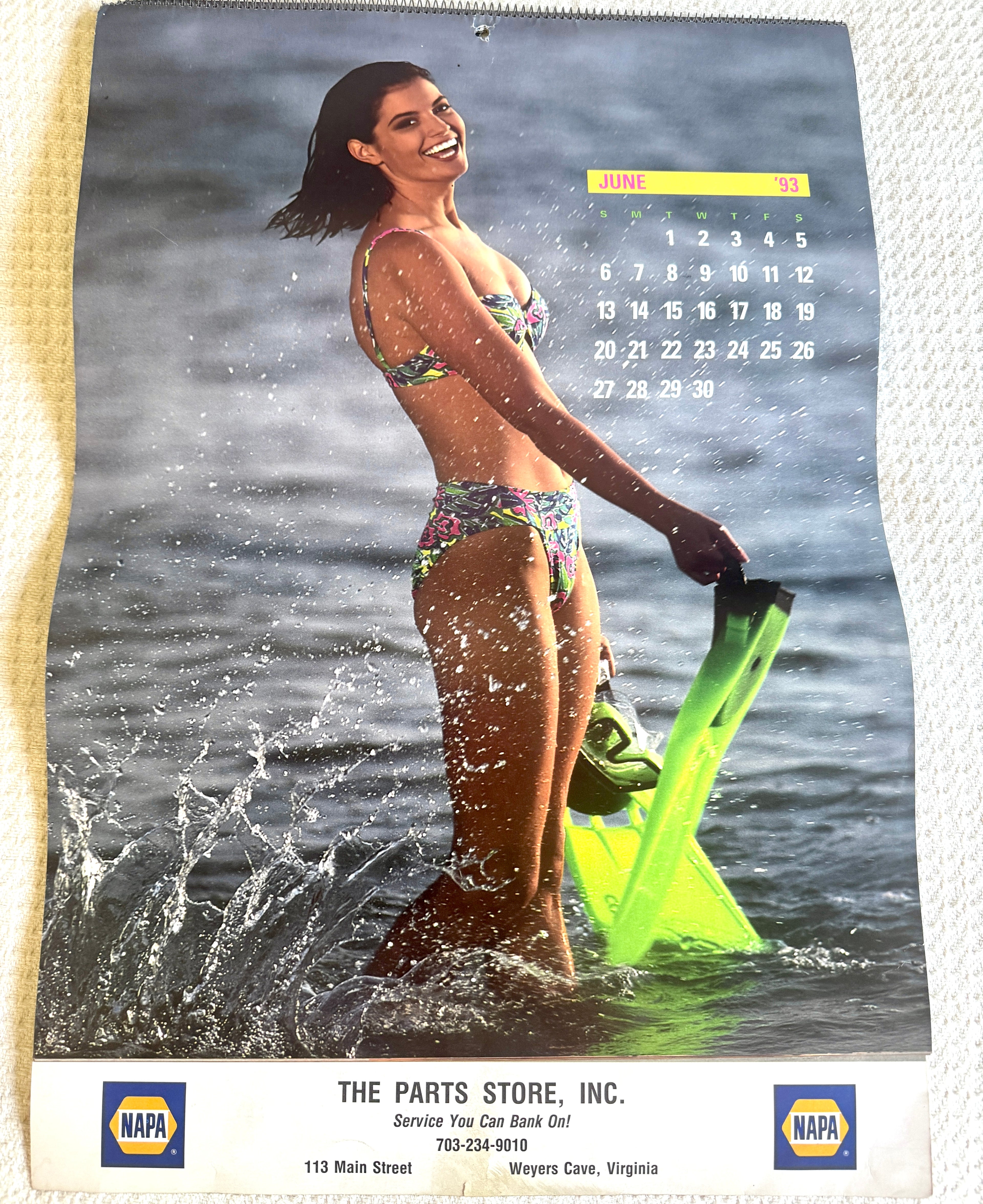 1993 Miss Napa Swimsuit Calendar ~ Napa Auto Parts Swimsuit Calendar