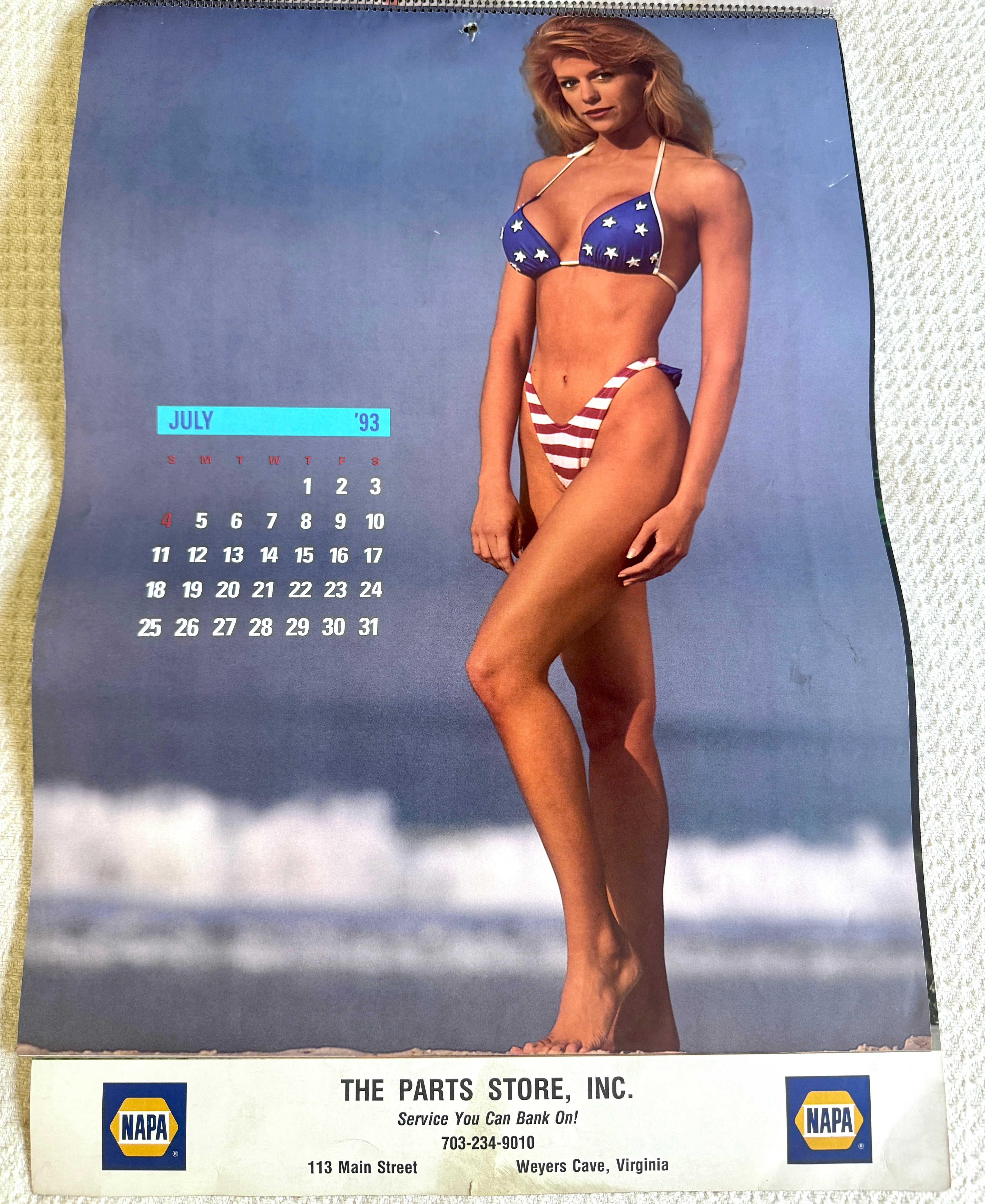 1993 Miss Napa Swimsuit Calendar ~ Napa Auto Parts Swimsuit Calendar