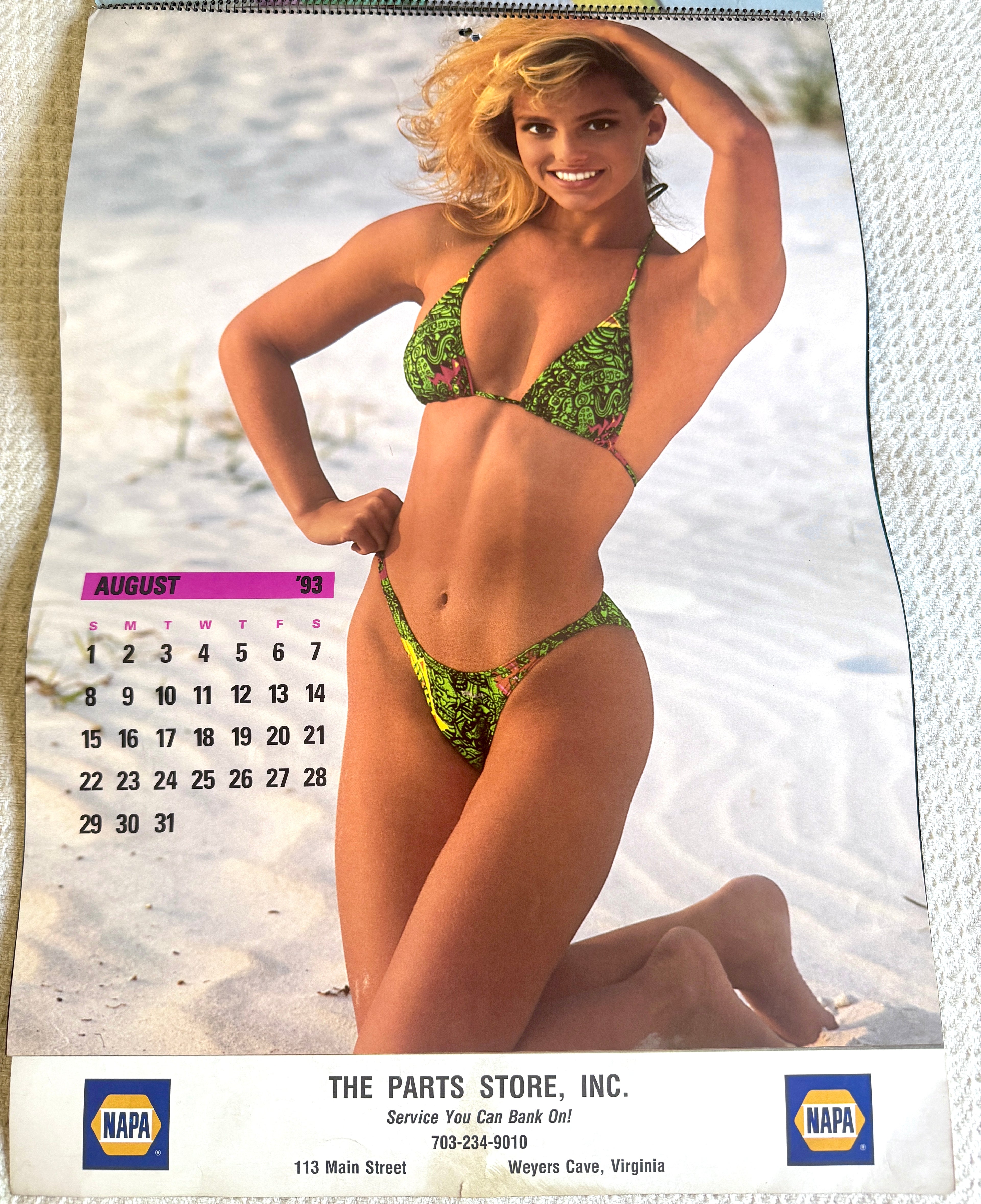 1993 Miss Napa Swimsuit Calendar ~ Napa Auto Parts Swimsuit Calendar