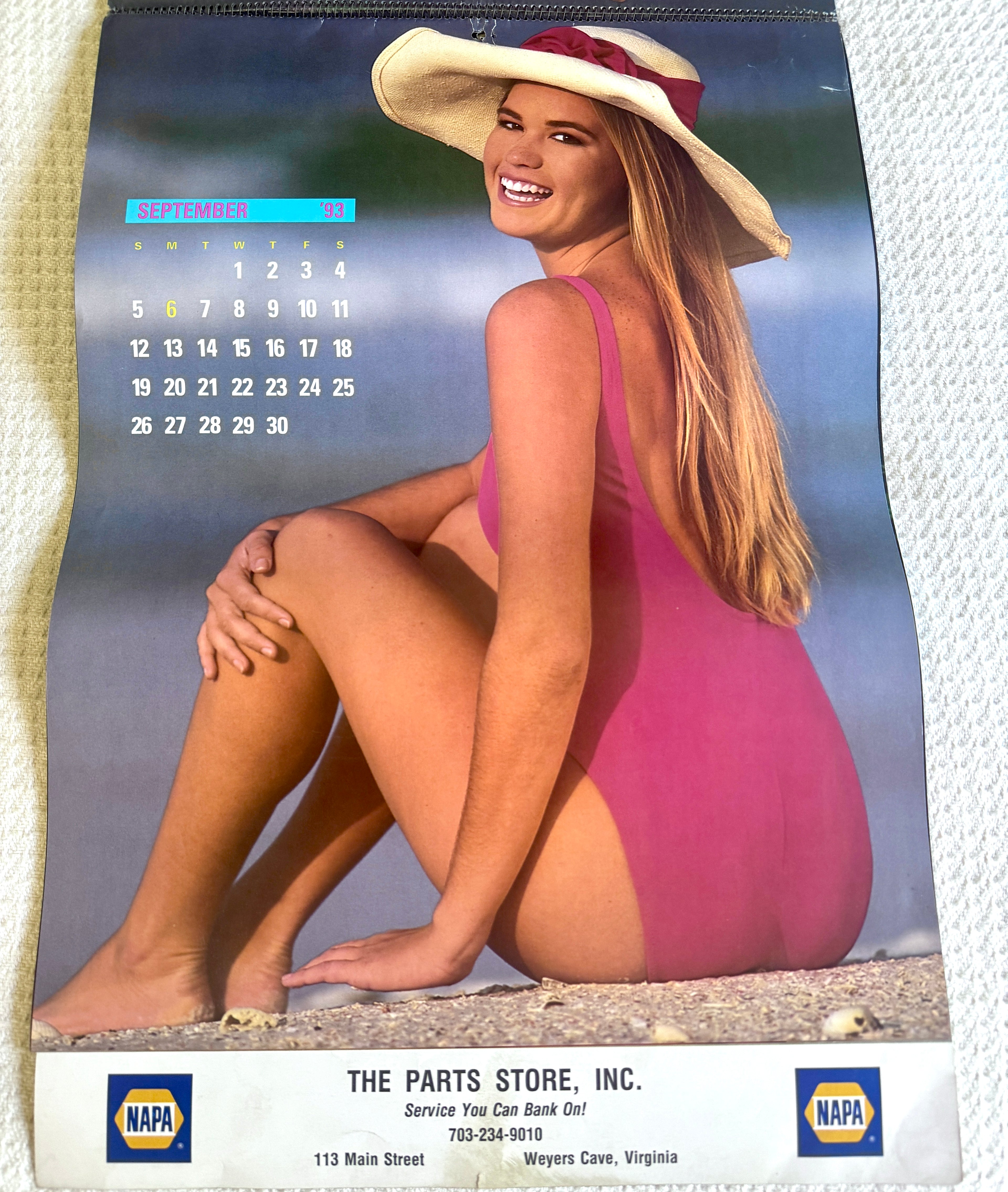 1993 Miss Napa Swimsuit Calendar ~ Napa Auto Parts Swimsuit Calendar