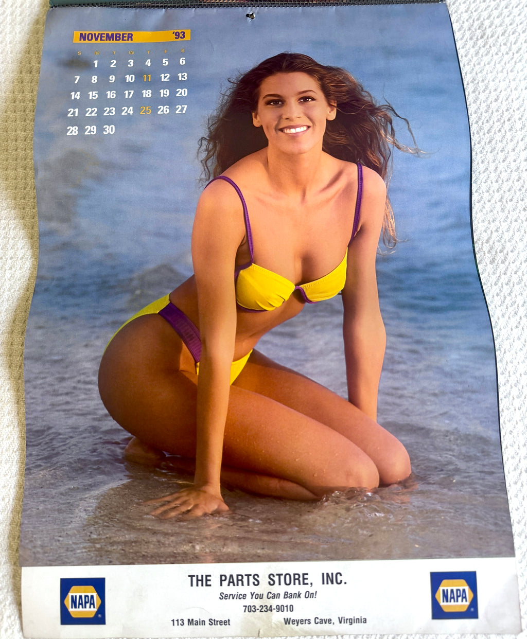 1993 Miss Napa Swimsuit Calendar ~ Napa Auto Parts Swimsuit Calendar