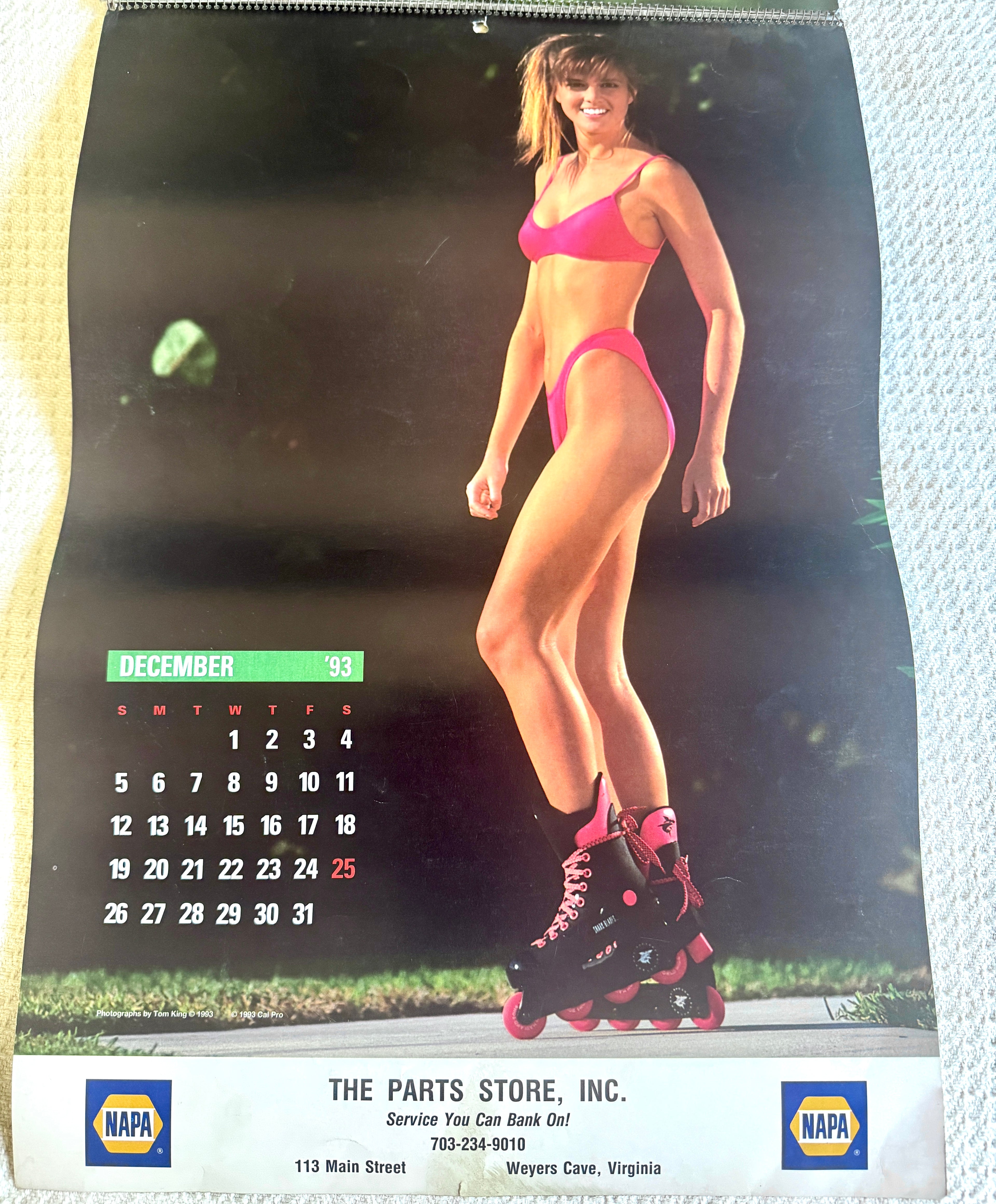 1993 Miss Napa Swimsuit Calendar ~ Napa Auto Parts Swimsuit Calendar