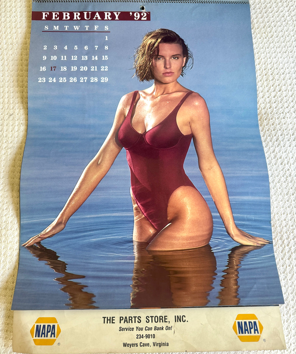 1992 Miss Napa Swimsuit Calendar ~ Napa Auto Parts Swimsuit Calendar