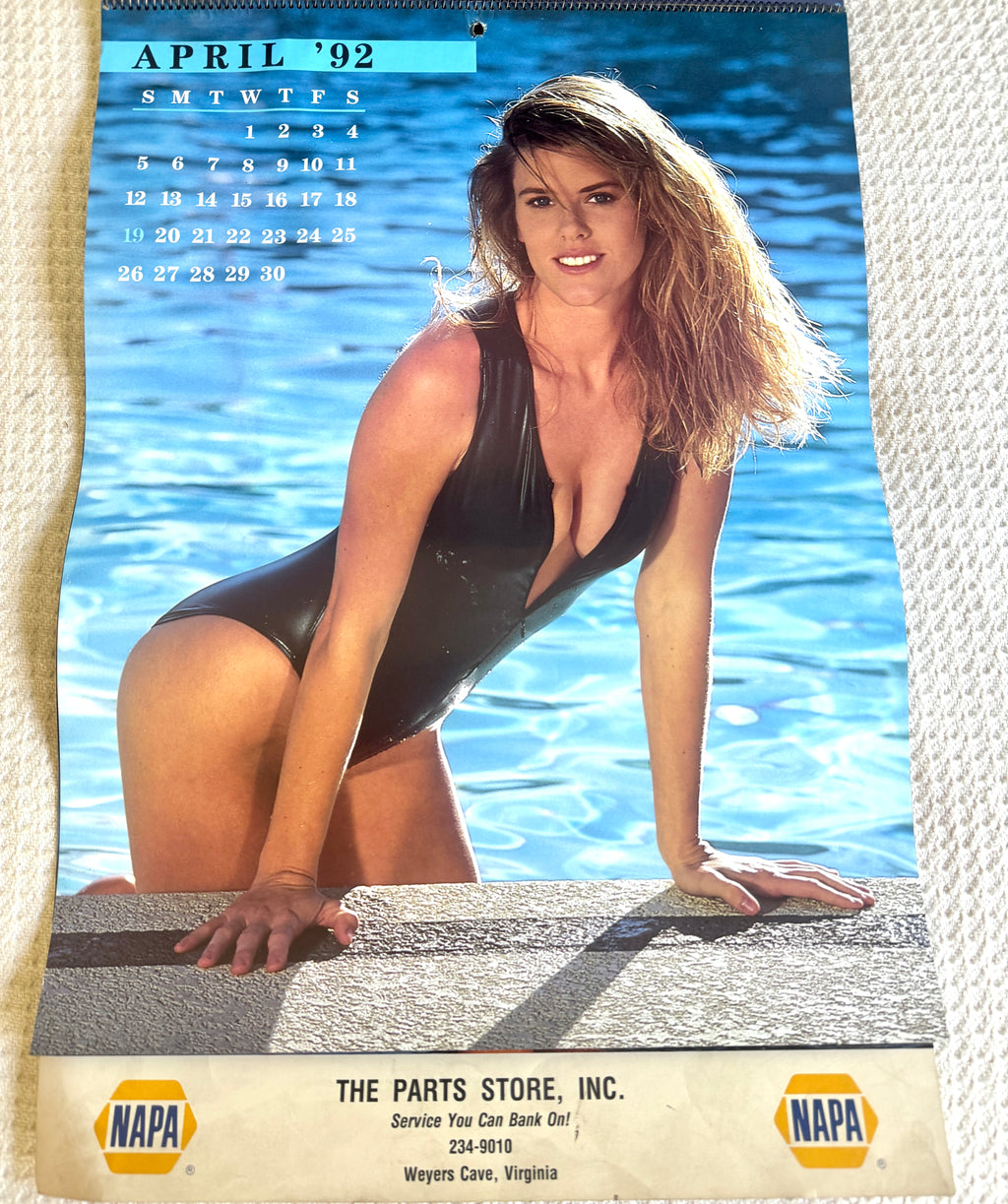 1992 Miss Napa Swimsuit Calendar ~ Napa Auto Parts Swimsuit Calendar