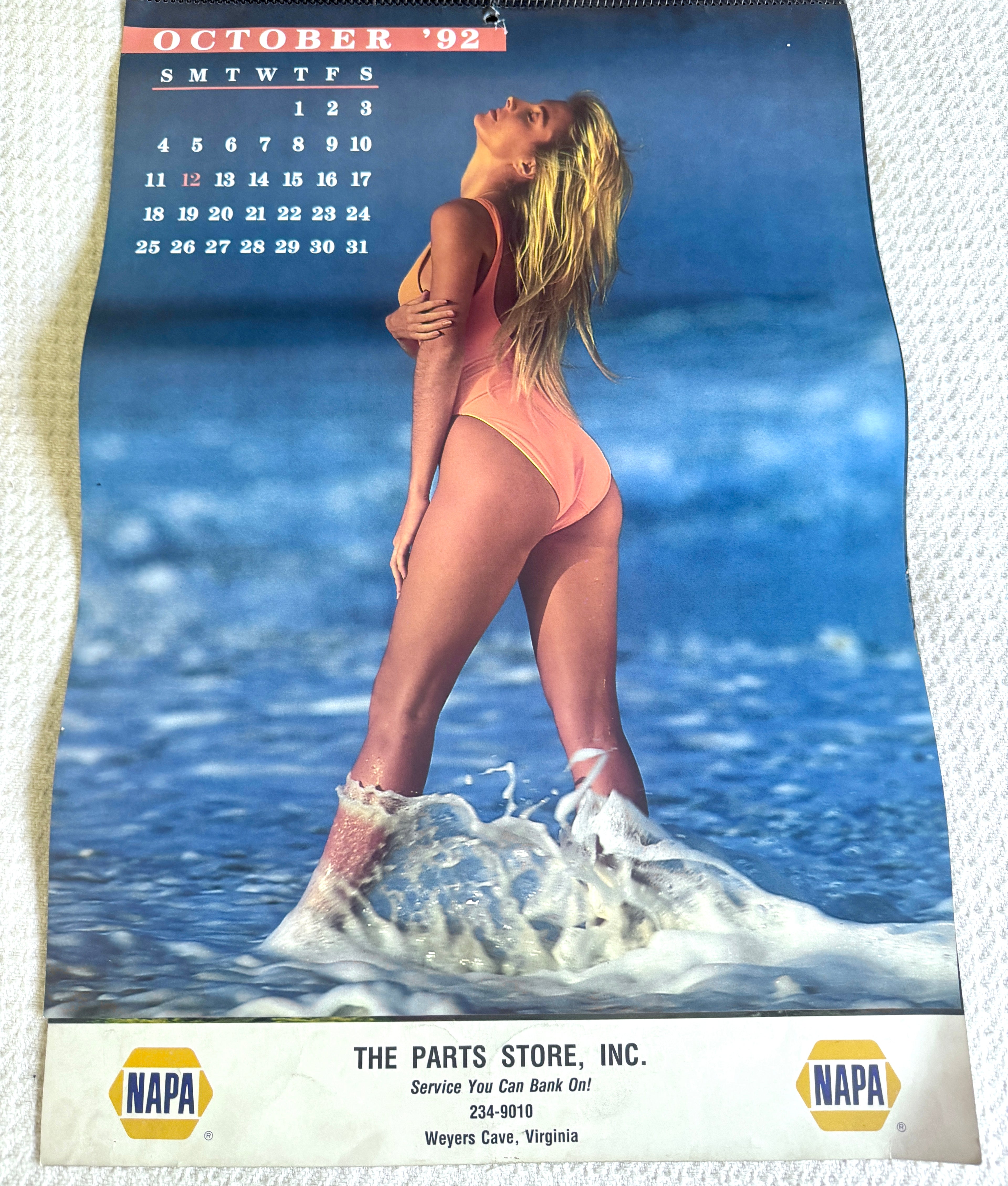 1992 Miss Napa Swimsuit Calendar ~ Napa Auto Parts Swimsuit Calendar