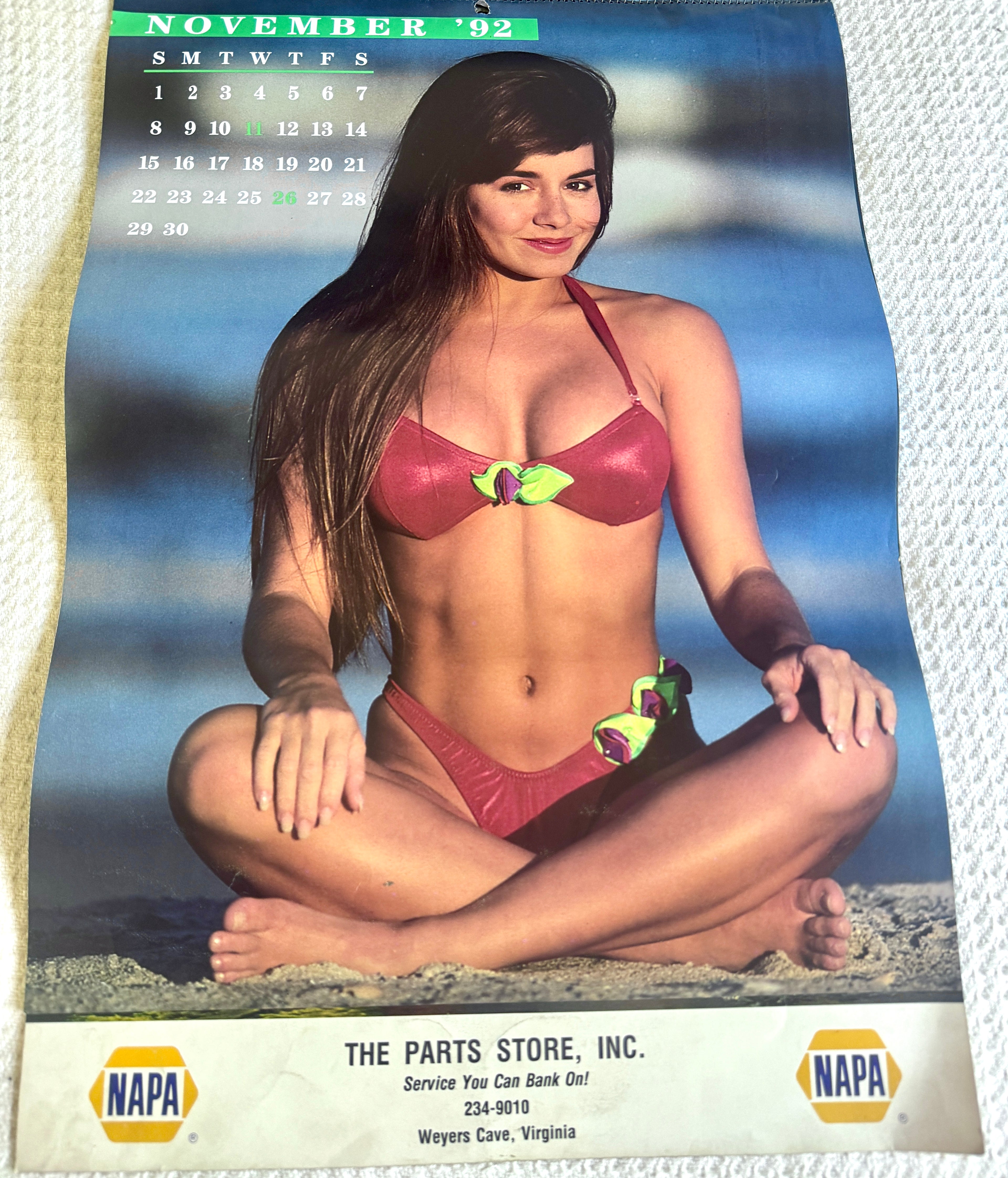 1992 Miss Napa Swimsuit Calendar ~ Napa Auto Parts Swimsuit Calendar