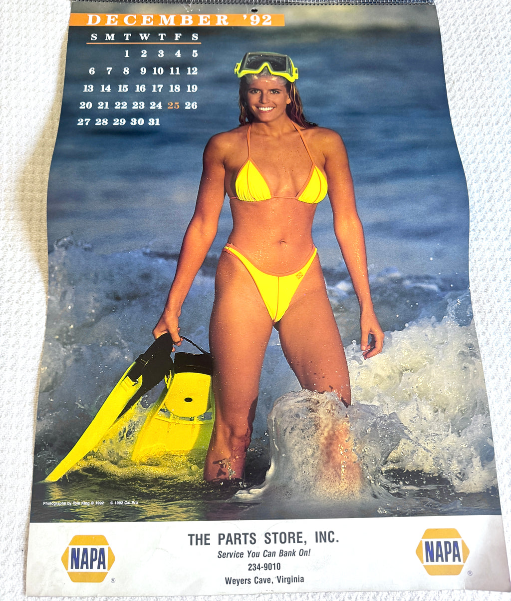 1992 Miss Napa Swimsuit Calendar ~ Napa Auto Parts Swimsuit Calendar