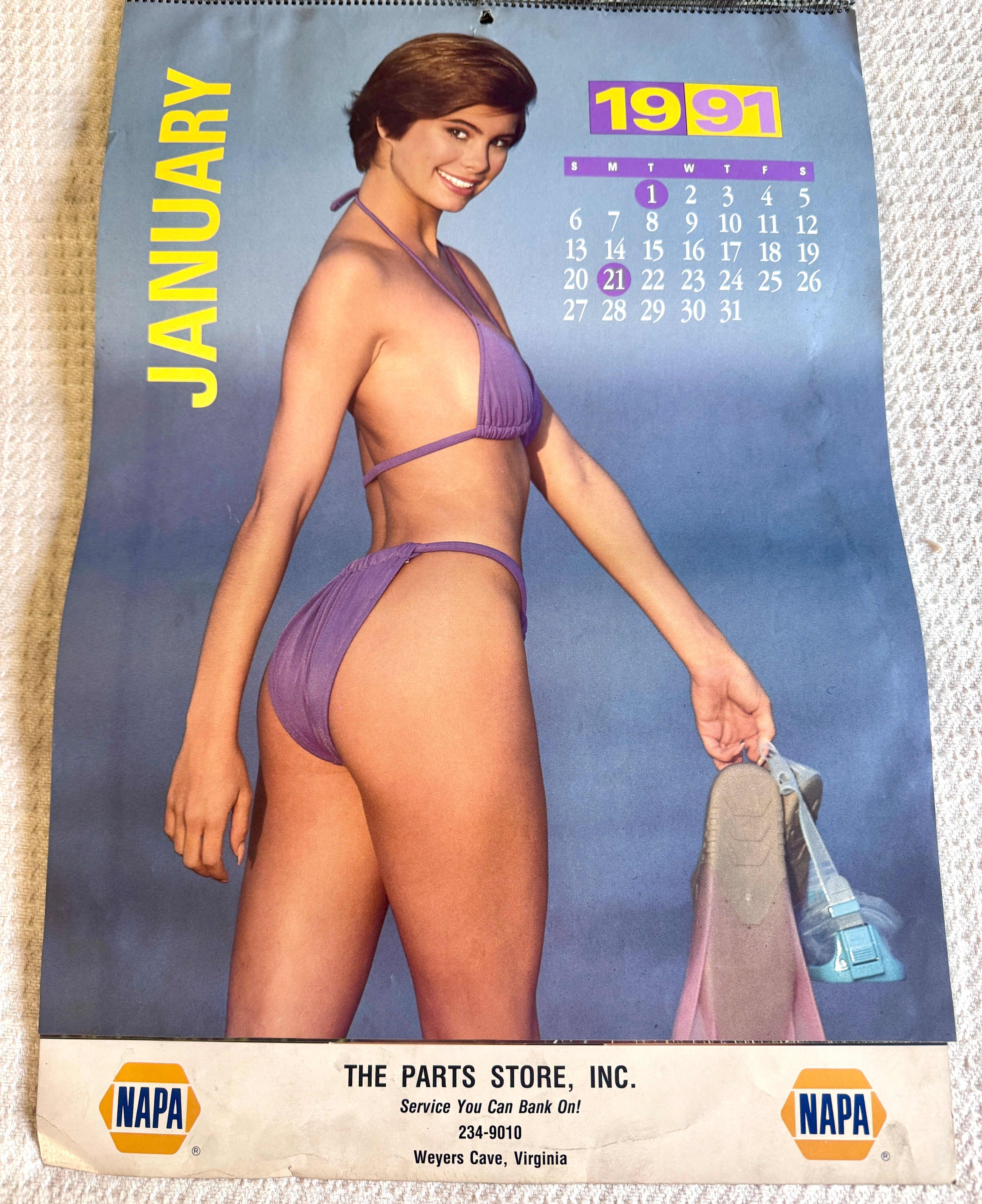 1991 Miss Napa Swimsuit Calendar ~ Napa Auto Parts Swimsuit Calendar