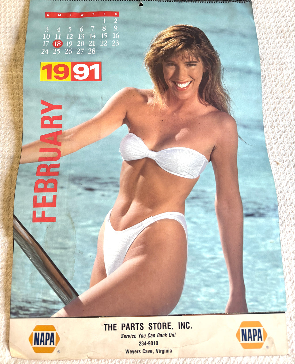 1991 Miss Napa Swimsuit Calendar ~ Napa Auto Parts Swimsuit Calendar