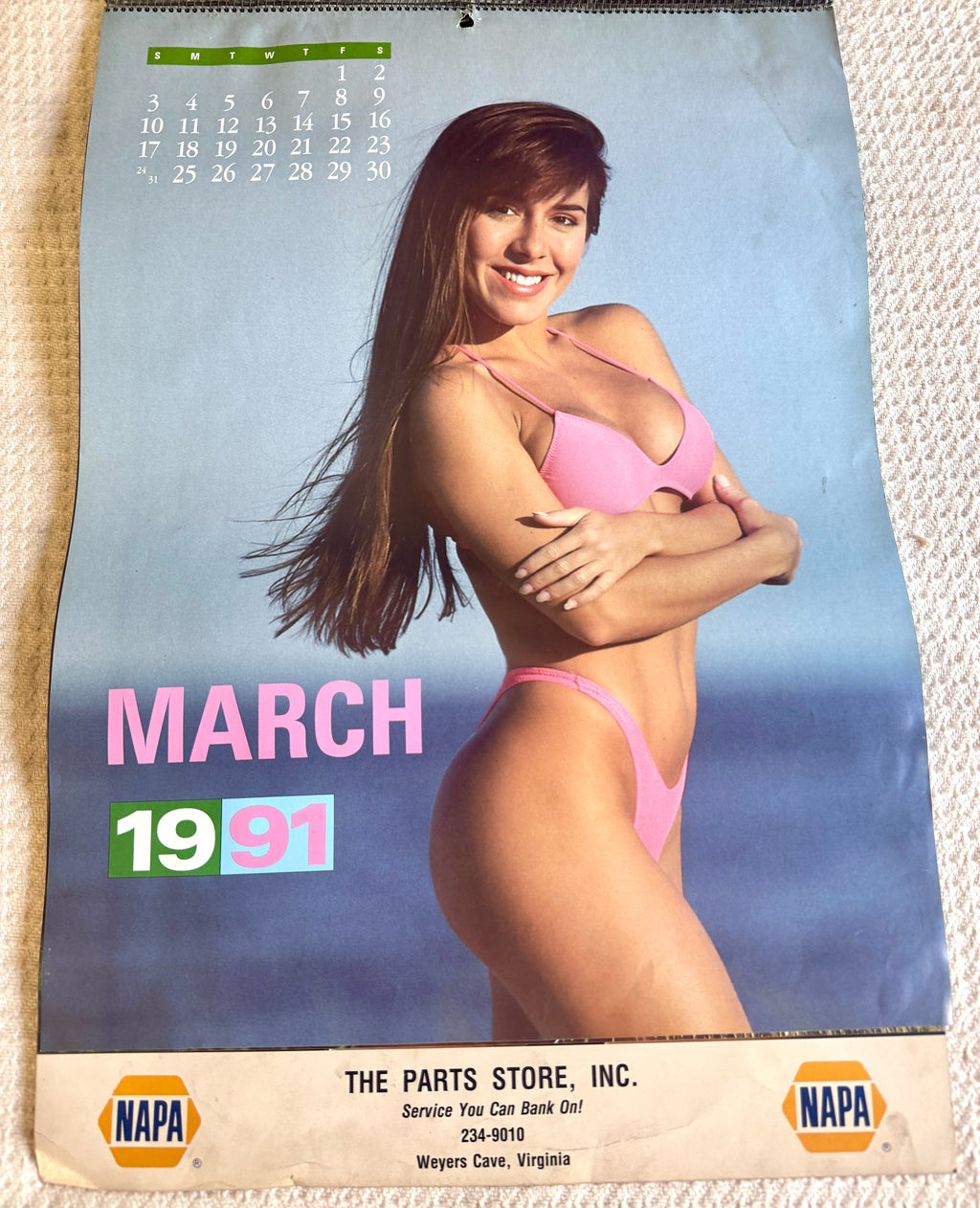 1991 Miss Napa Swimsuit Calendar ~ Napa Auto Parts Swimsuit Calendar