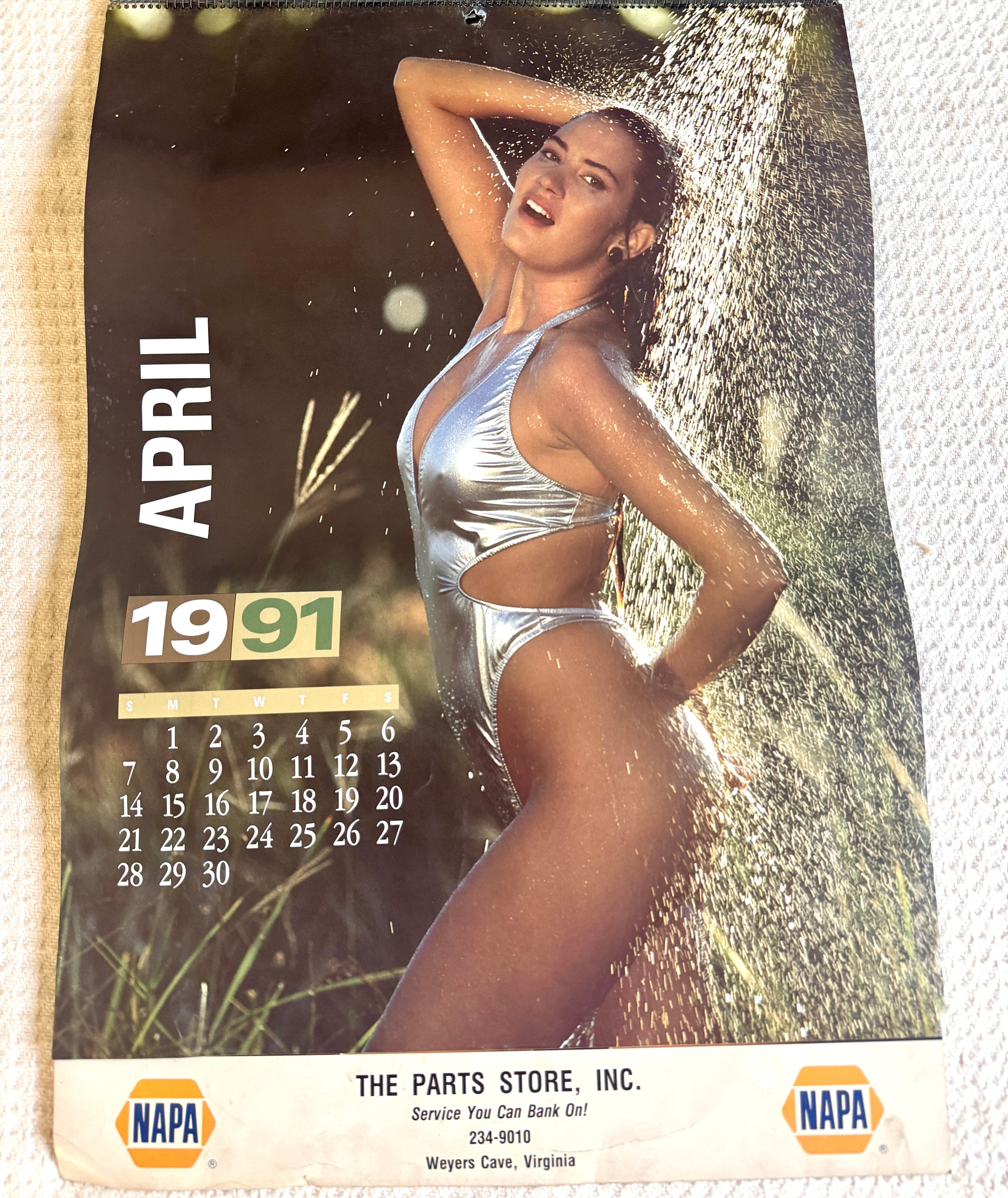 1991 Miss Napa Swimsuit Calendar ~ Napa Auto Parts Swimsuit Calendar